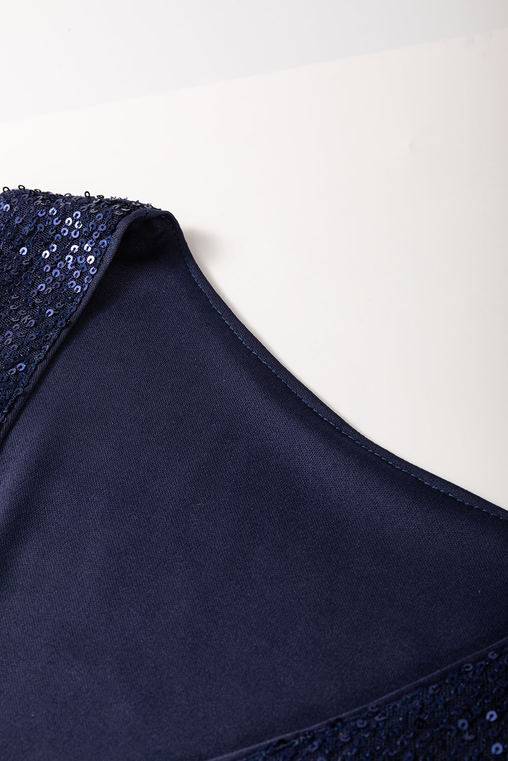Dirty blue Sequined Deep V Neck Buttoned Tank Top-Chaelisa's New Jammies