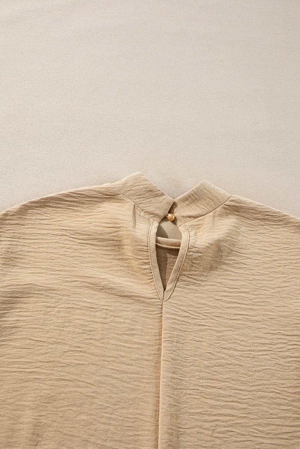 Parchment Swiss Dot Balloon Sleeve Loose Blouse-Chaelisa's New Jammies