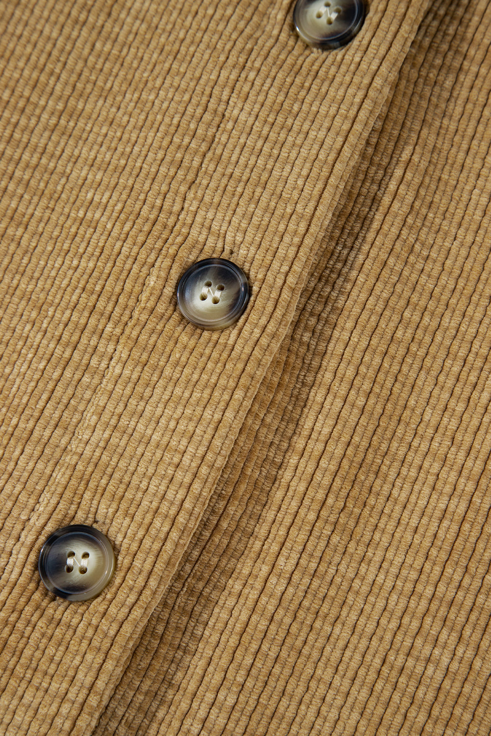 Light French Beige Patched Pocket Button Up Corduroy Shacket-Chaelisa's New Jammies