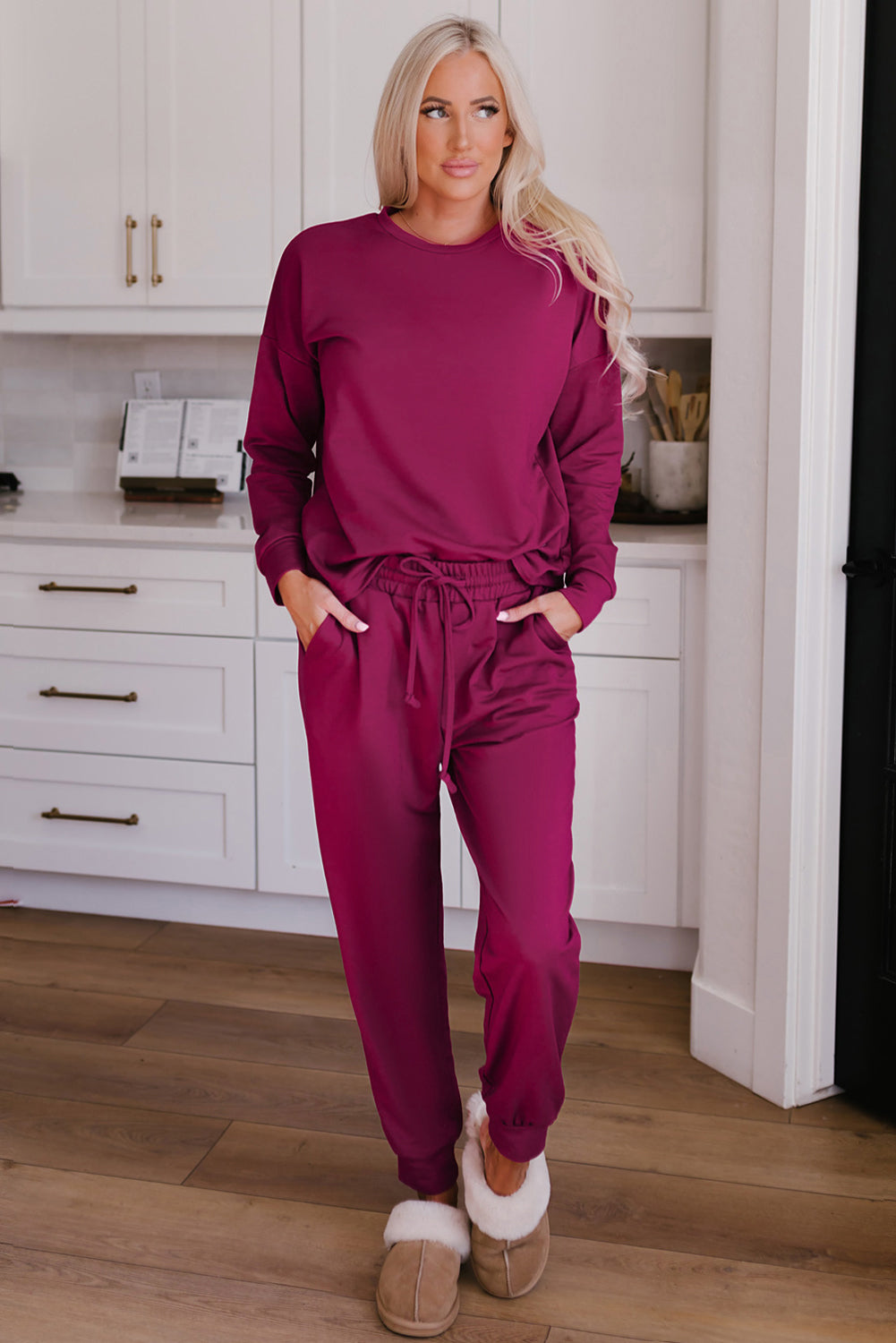 Long Sleeve Pullover and Jogger Pants Lounge Set-Chaelisa's New Jammies