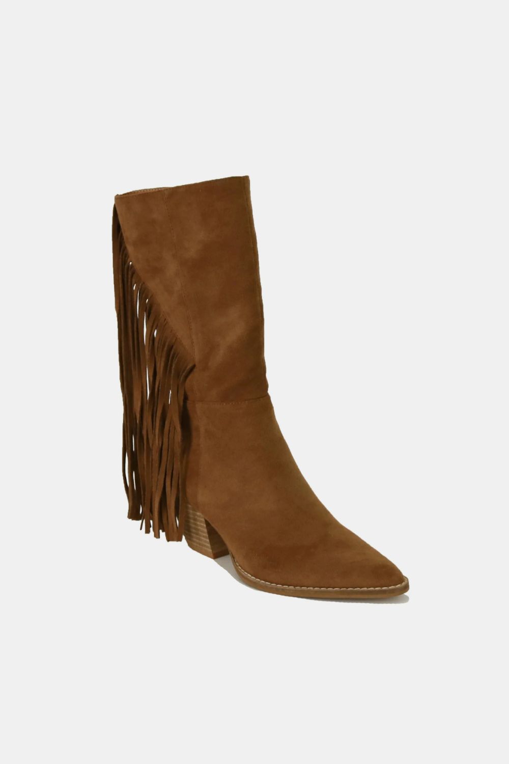 Beast Fashion Suede Fringe Point Toe Boots-Chaelisa's New Jammies
