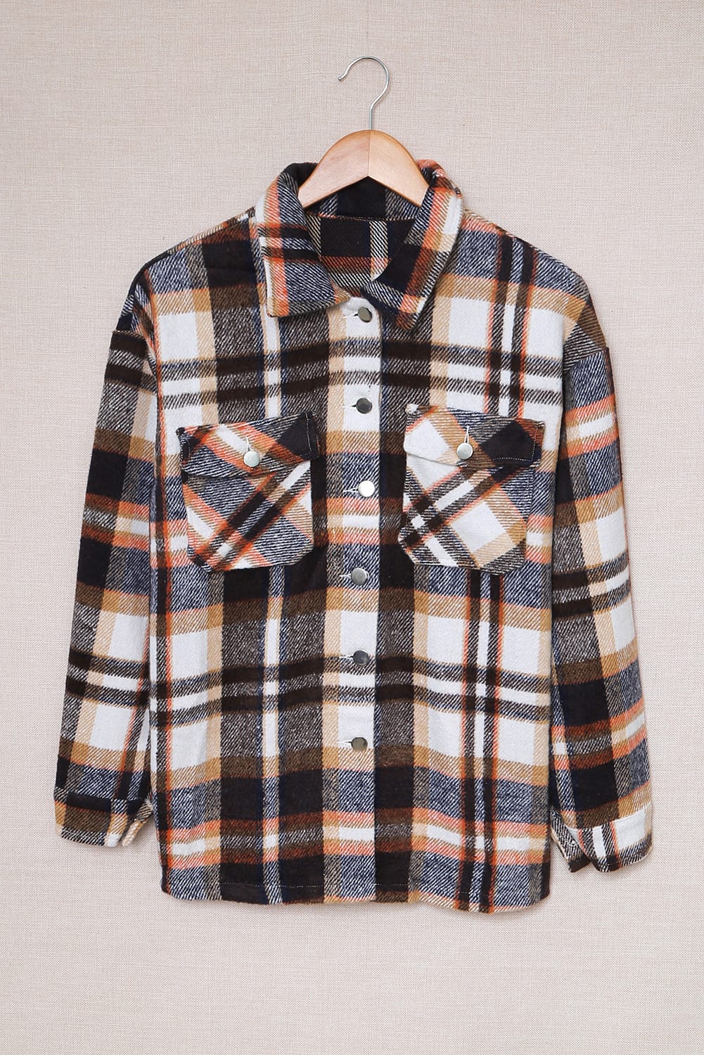Multicolor Plaid Casual Button Up Flannel Shacket-Chaelisa's New Jammies