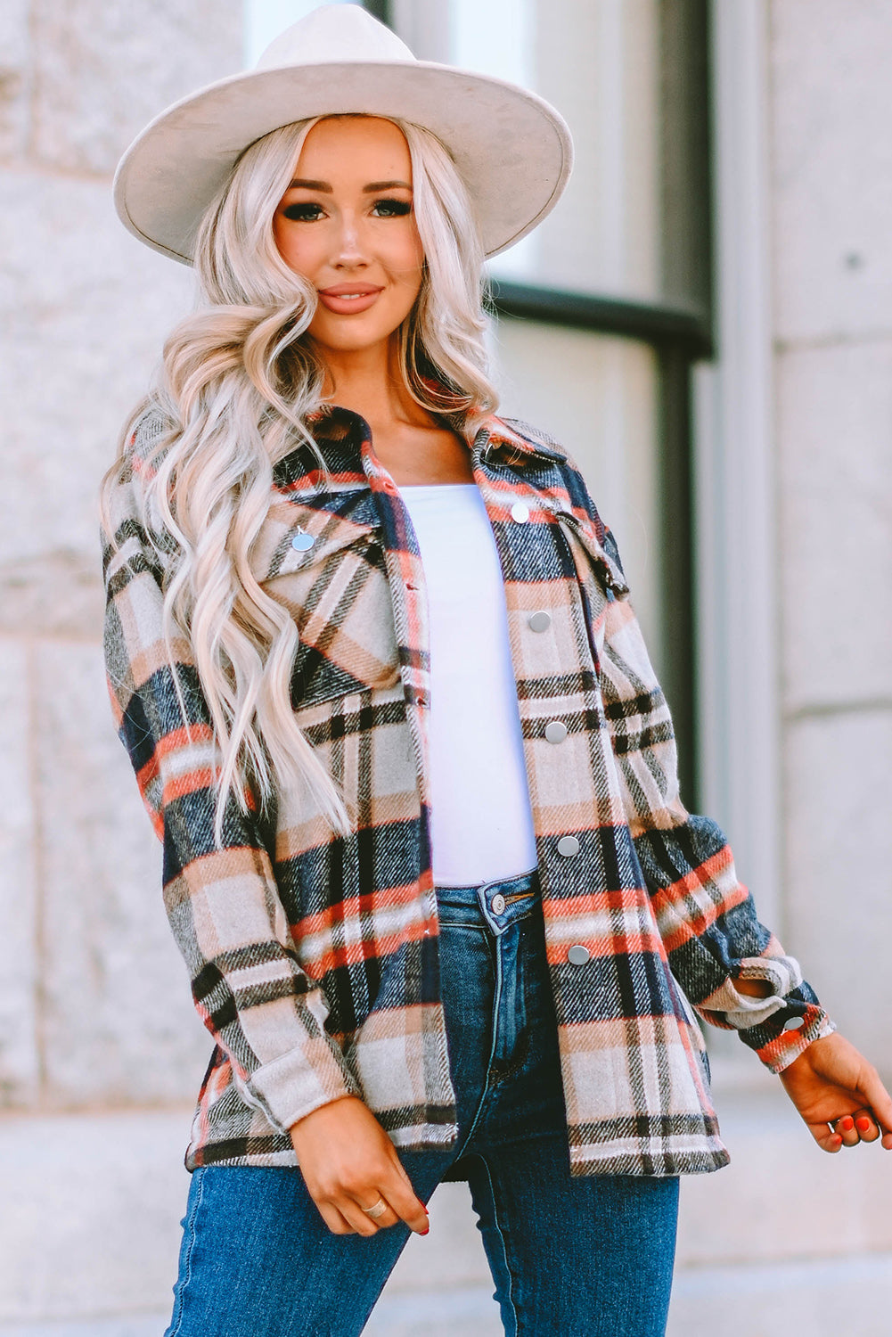 Multicolor Plaid Casual Button Up Flannel Shacket-Chaelisa's New Jammies
