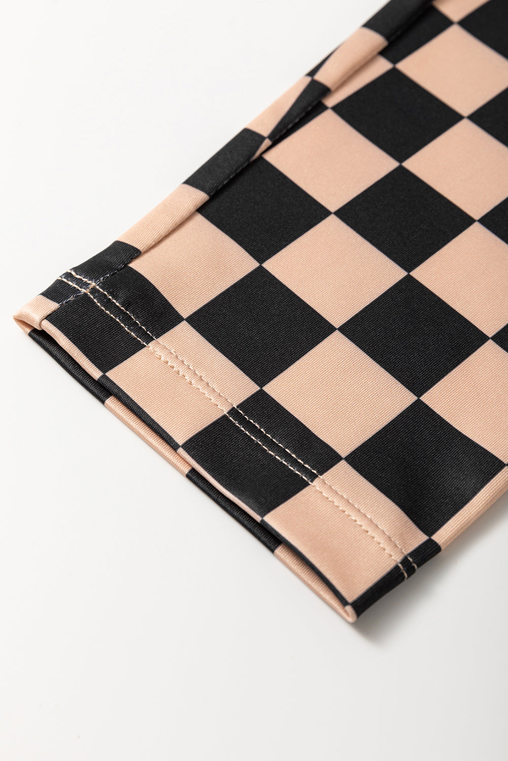 Khaki Checkered Pattern High Waist Skinny Leggings-Chaelisa's New Jammies