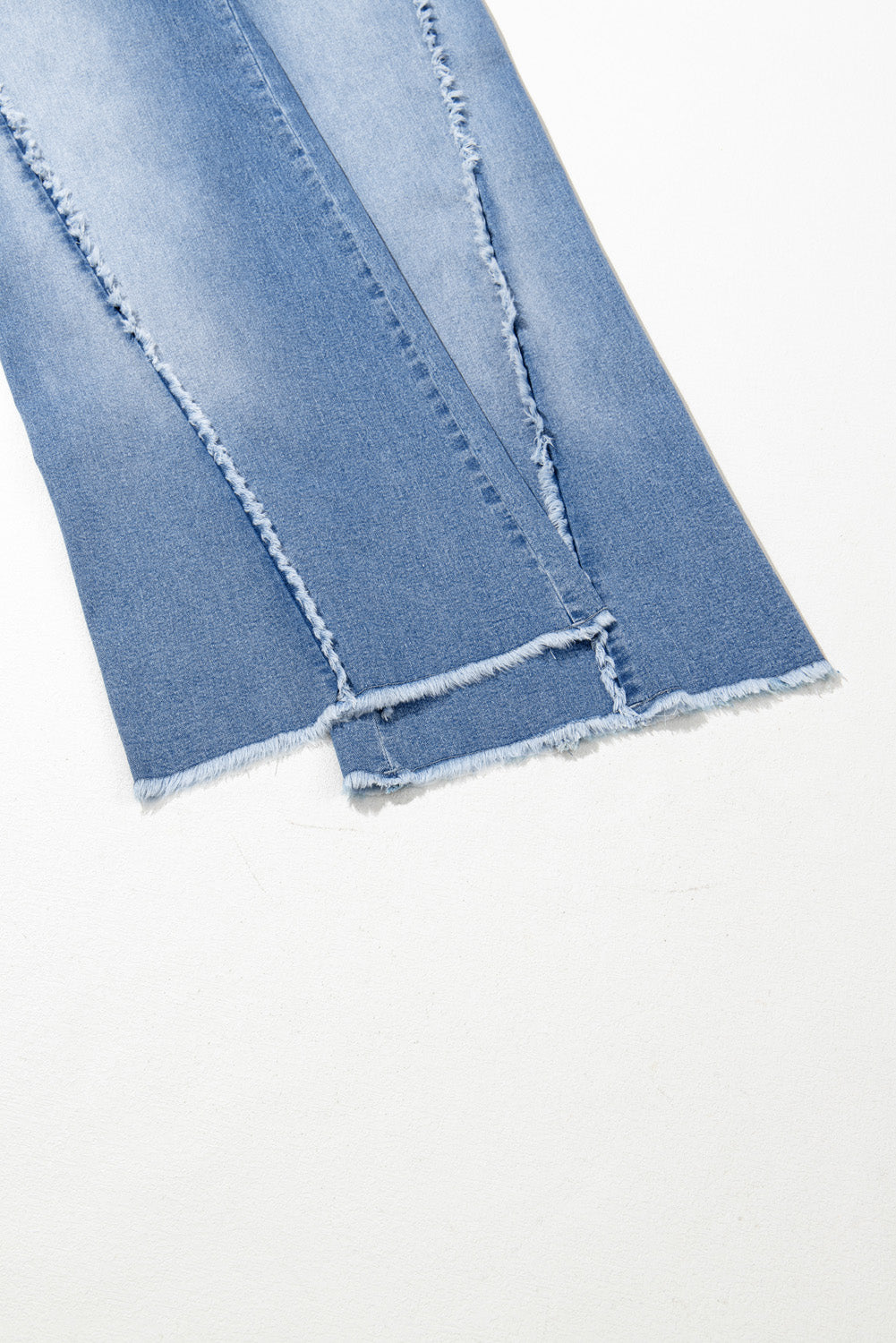 Beau Blue Vintage Stitching Raw Hem Flared Jeans-Chaelisa's New Jammies