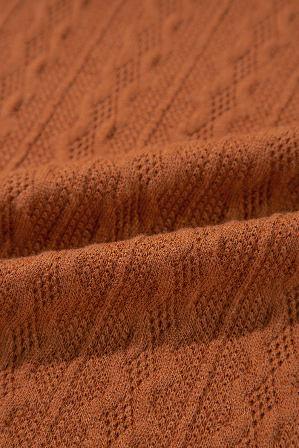 Chestnut Textured Knit Side Pockets Open Front Cardigan-Chaelisa's New Jammies