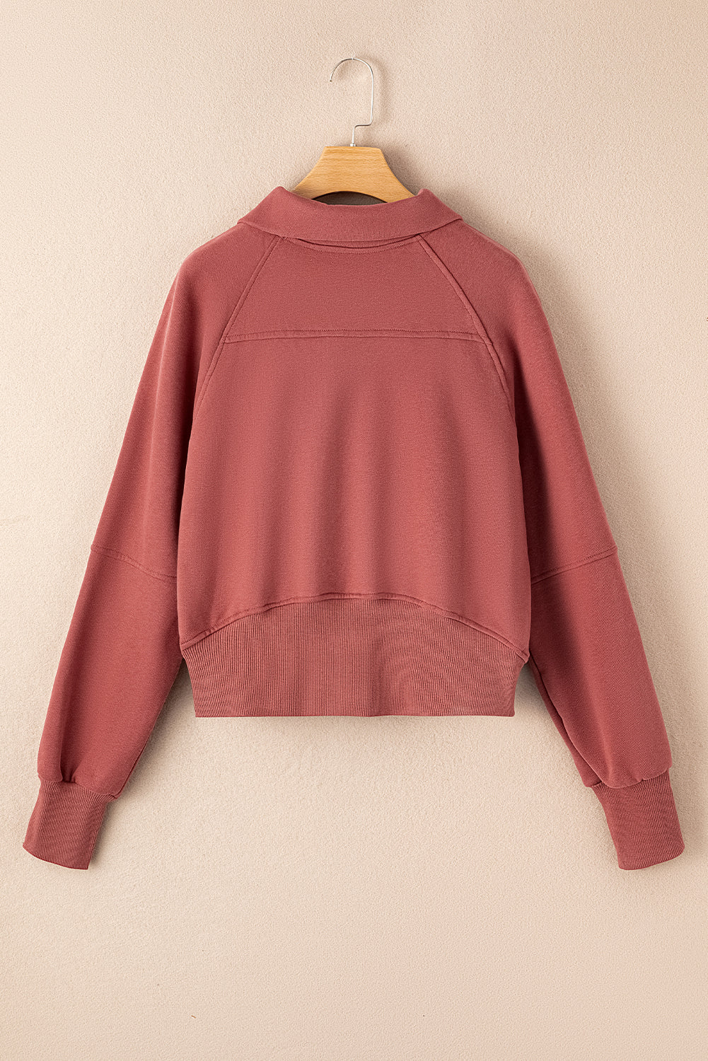 Gray Zip Up Stand Collar Ribbed Thumbhole Sleeve Sweatshirt-Chaelisa's New Jammies