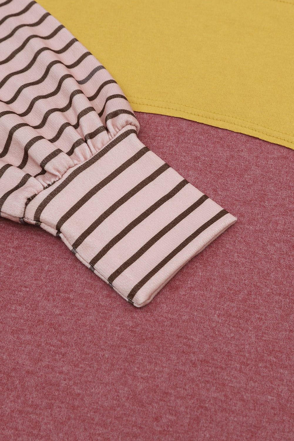 Peach Blossom Colorblock Striped Bishop Sleeve Top-Chaelisa's New Jammies