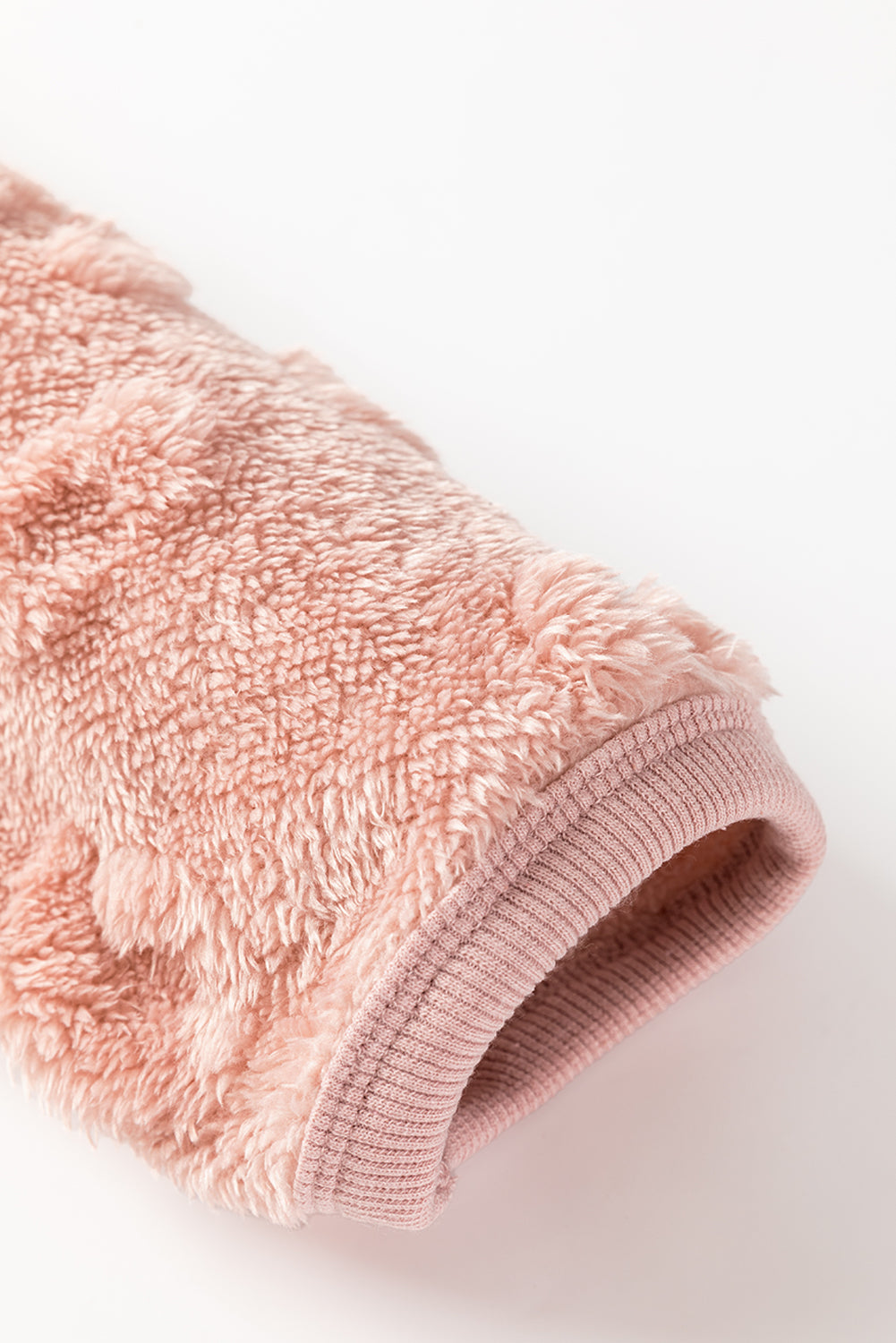 Light Pink Textured Leopard Fleece Loose Two Piece Lounge Set-Chaelisa's New Jammies