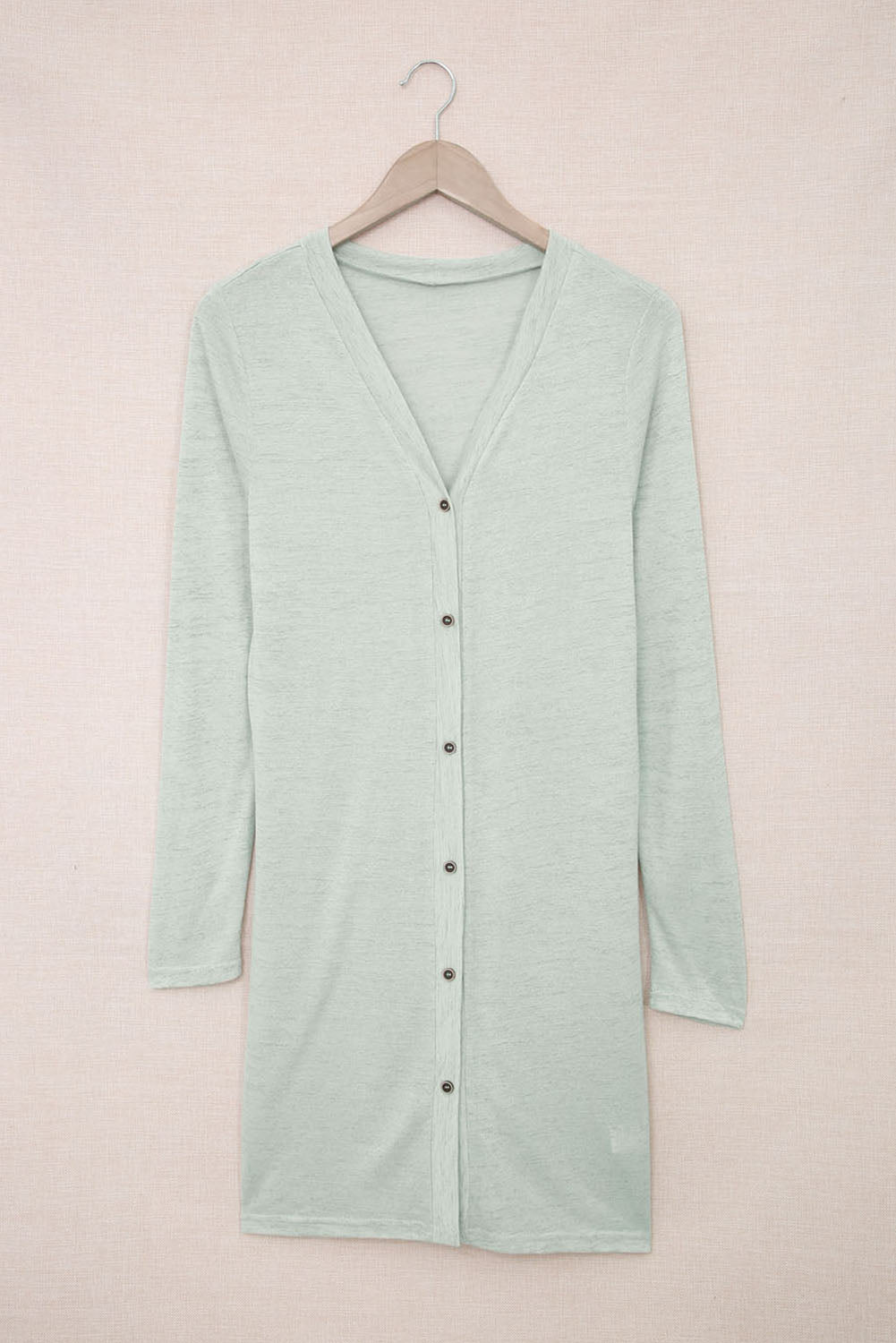 Solid Color Open-Front Buttons Cardigan-Chaelisa's New Jammies