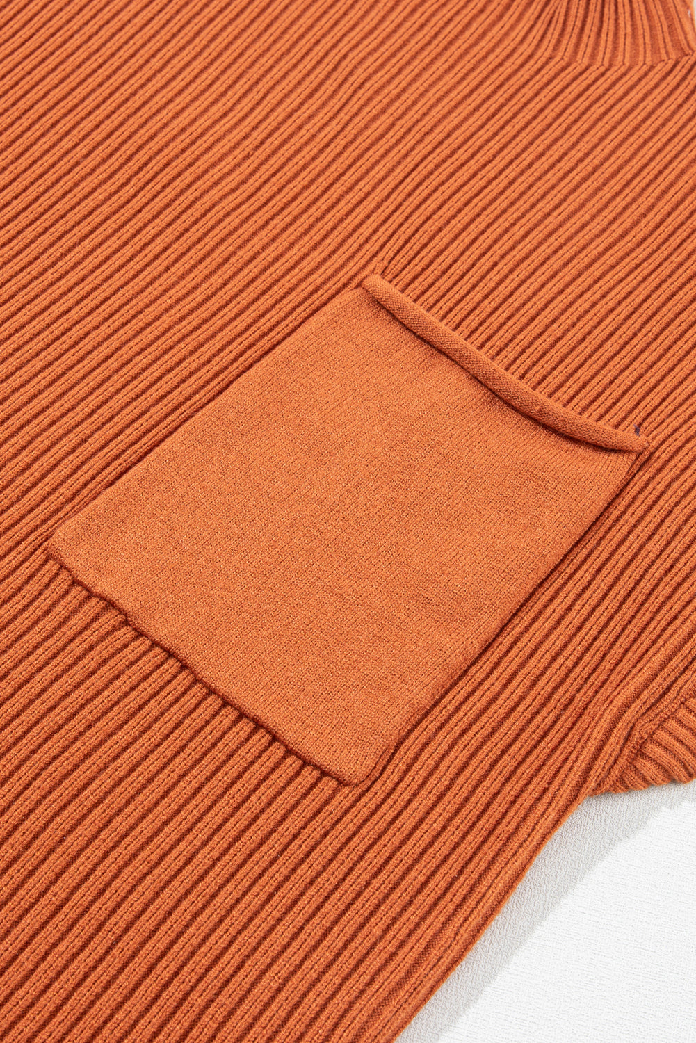 Black Patch Pocket Ribbed Knit Short Sleeve Sweater-Chaelisa's New Jammies
