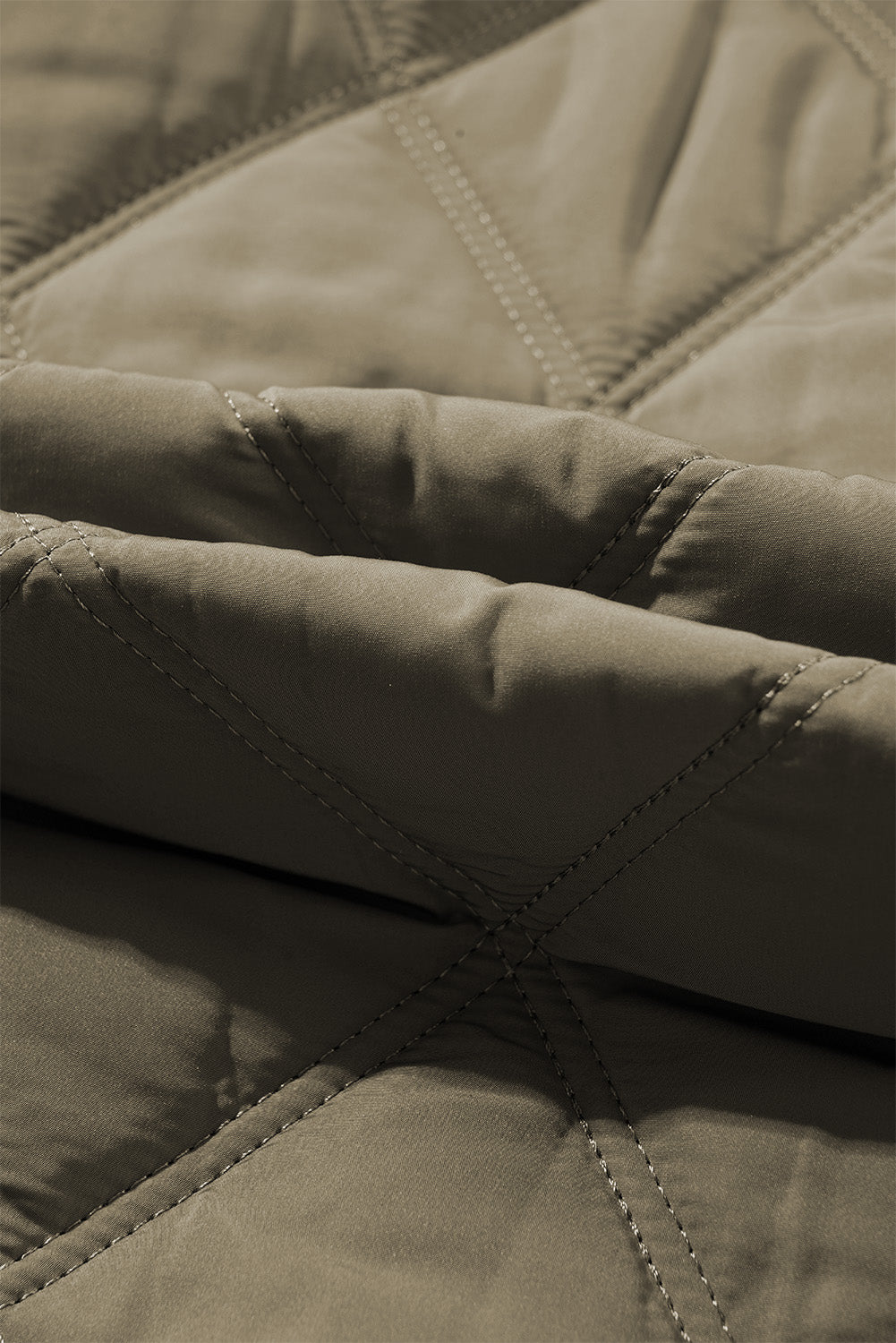 Jungle Green Teddy Collar Flap Pockets Quilted Puffer Jacket-Chaelisa's New Jammies