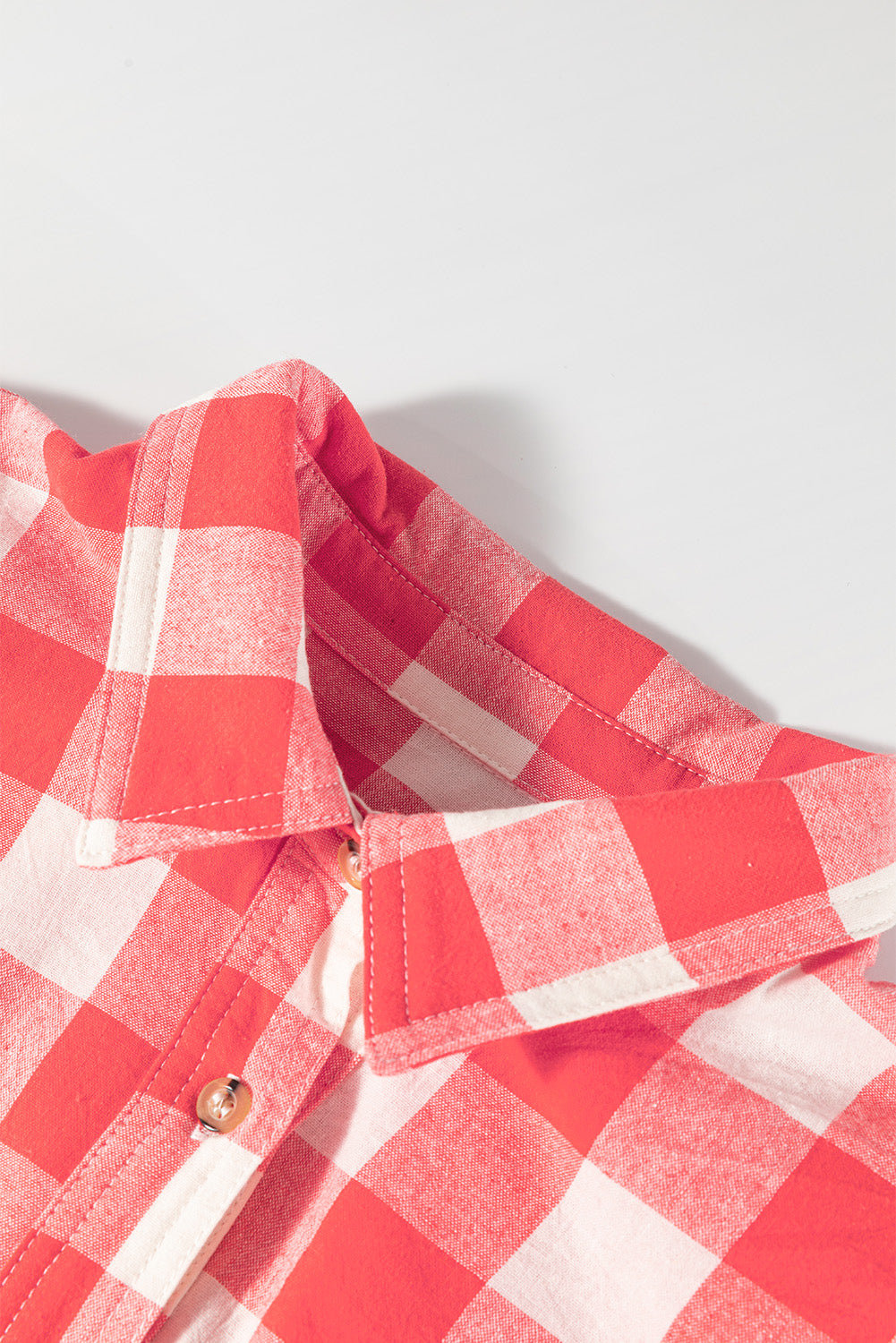 Pink Oversized Plaid Puff Sleeve Round Hem Shirt Dress-Chaelisa's New Jammies