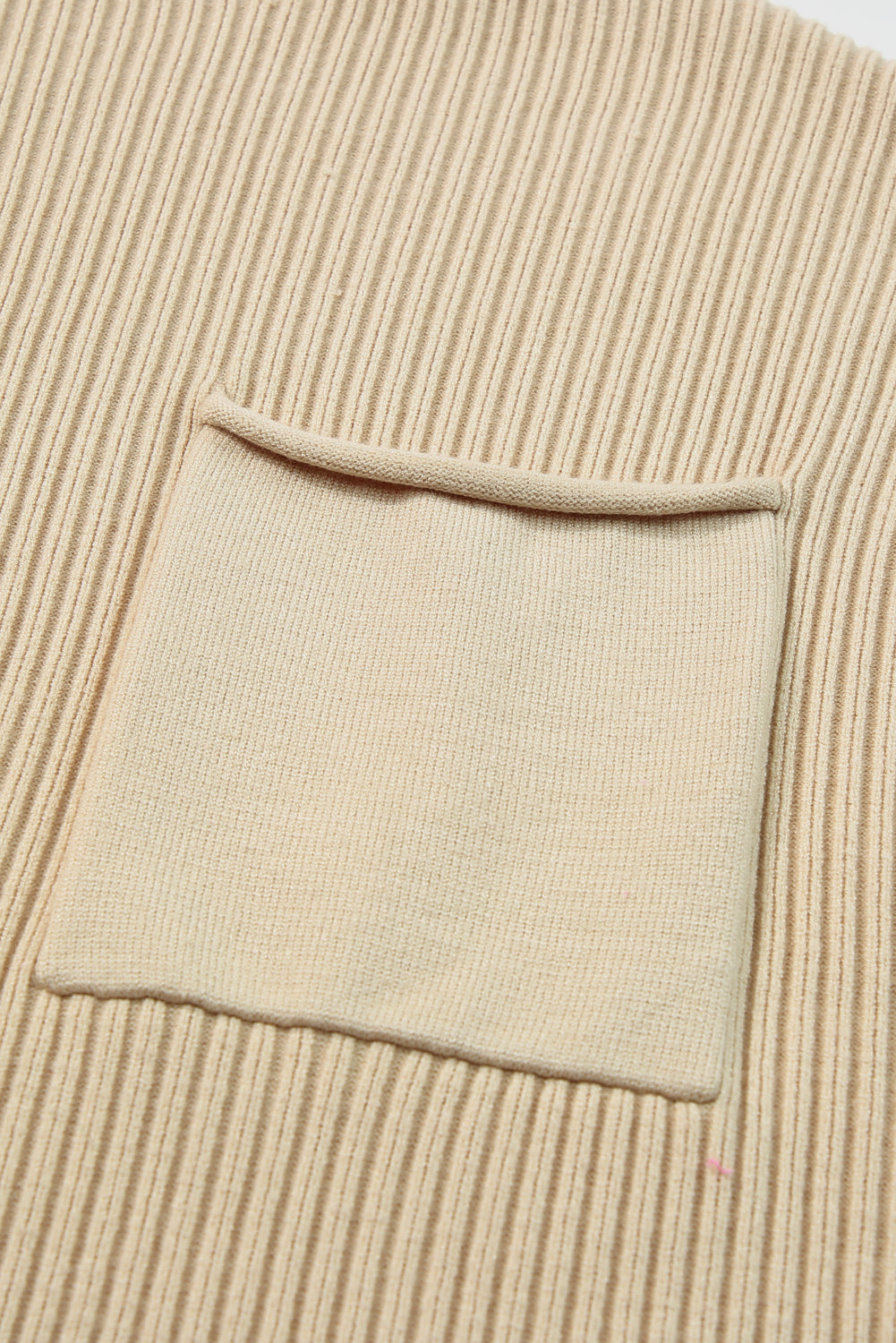 Black Patch Pocket Ribbed Knit Short Sleeve Sweater-Chaelisa's New Jammies