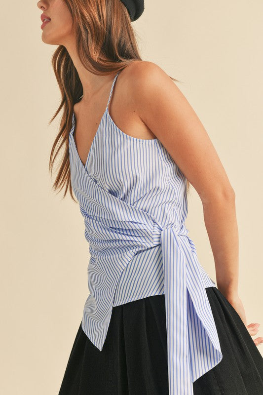 Aemi + Co Side Knotted Surplice Striped Cami-Chaelisa's New Jammies