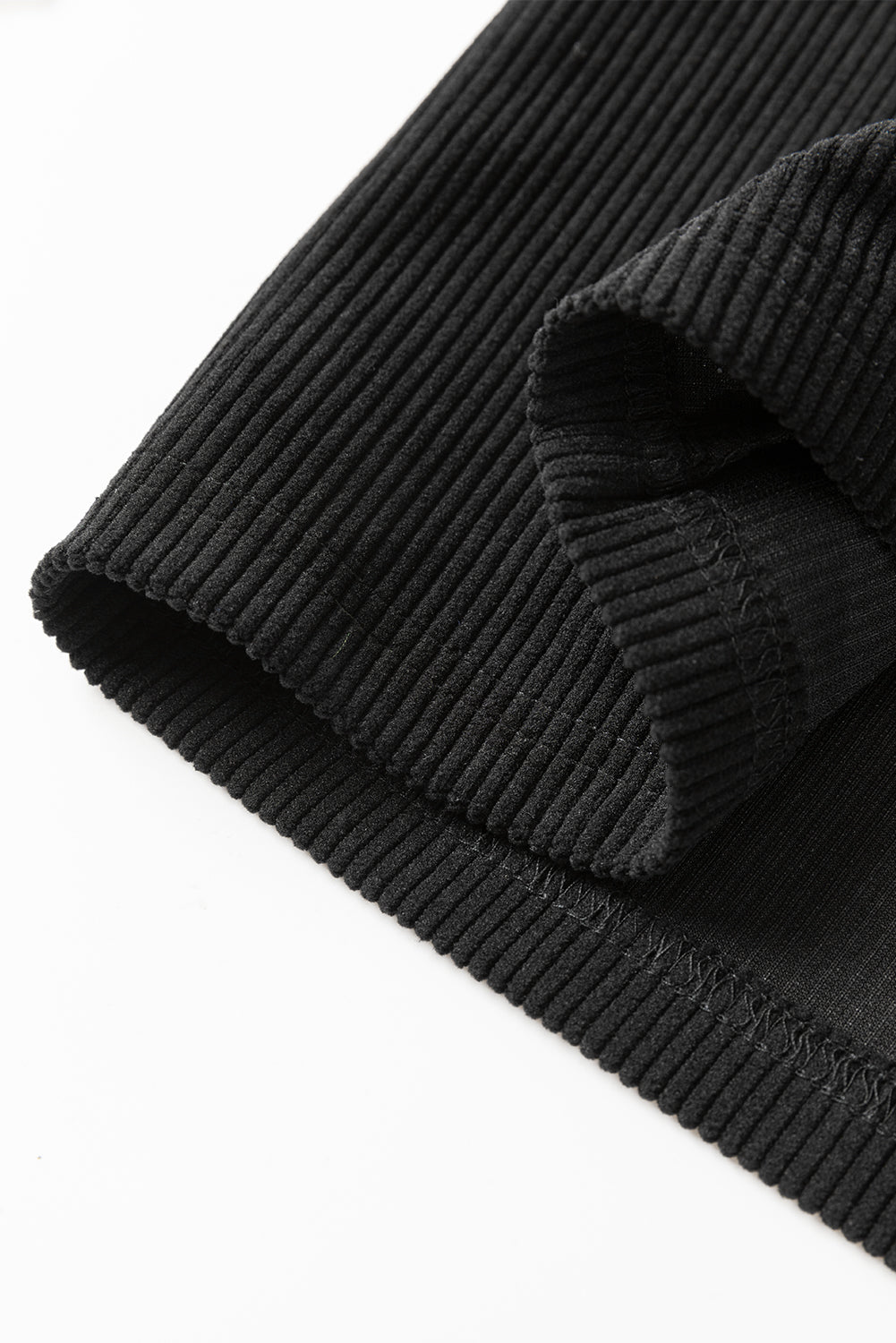 Black Solid Front Pockets Sleeveless Corduroy Overall Dress-Chaelisa's New Jammies