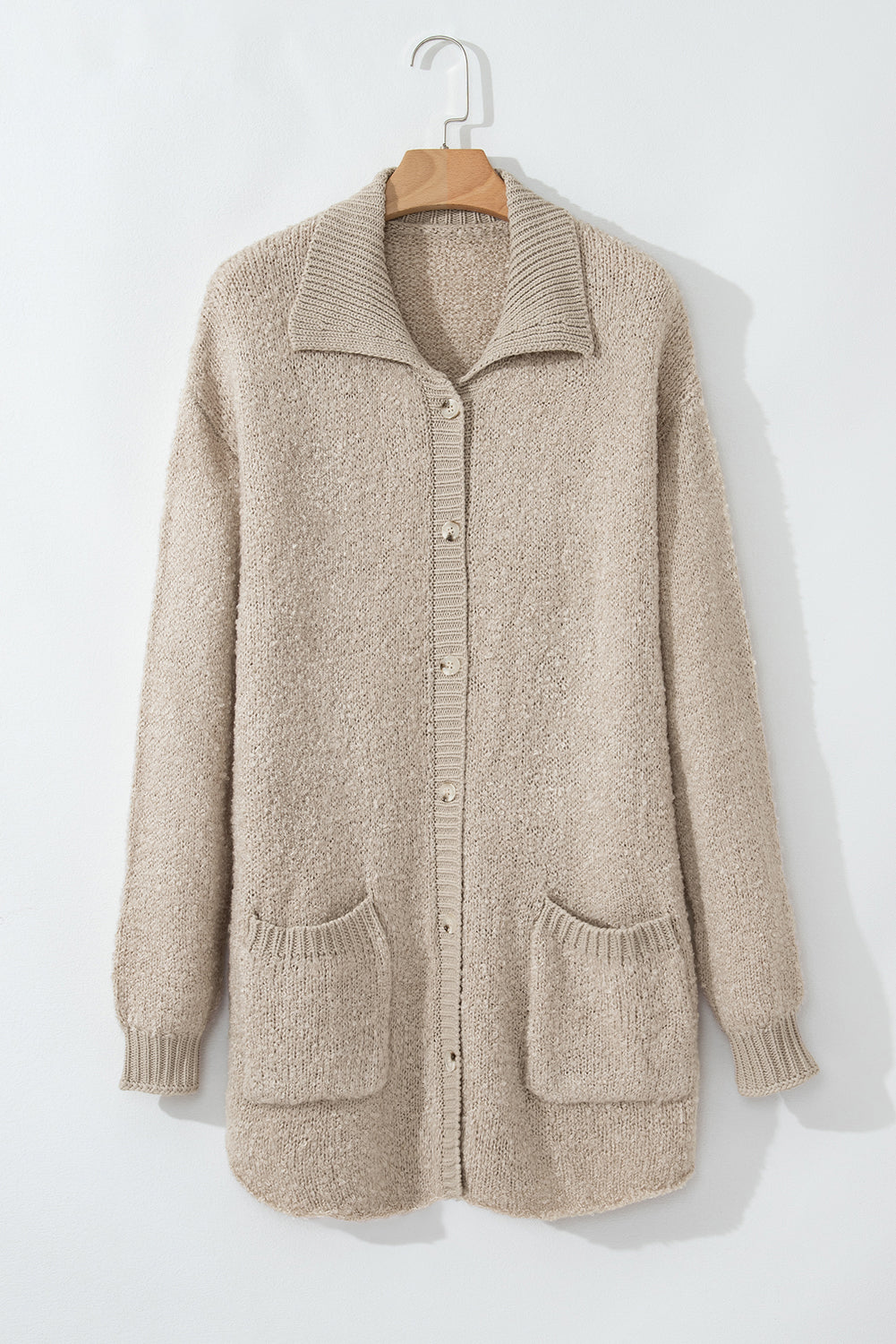 Jet Stream Collared Drop Shoulder Button Up Cardigan with Pocket-Chaelisa's New Jammies