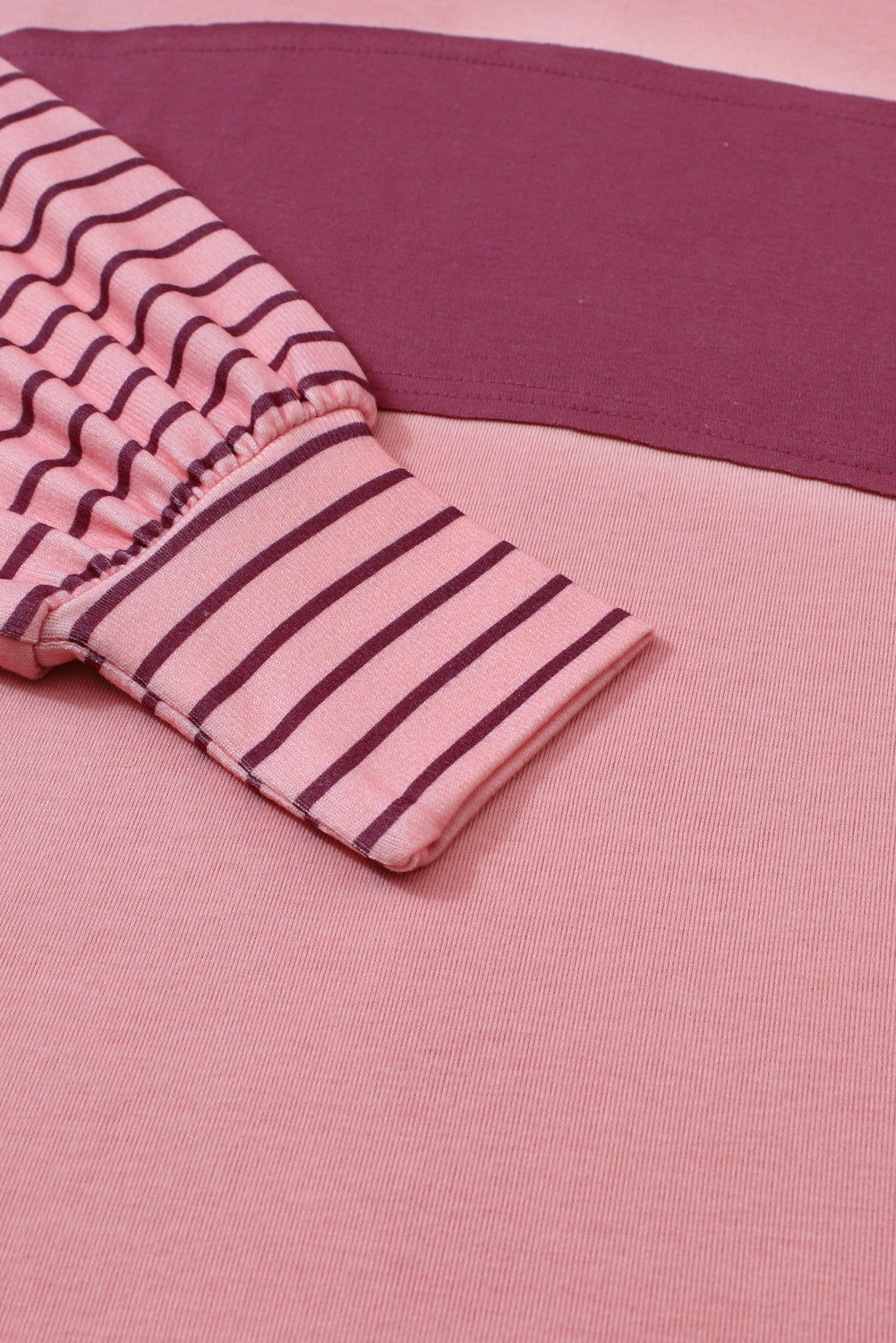 Peach Blossom Colorblock Striped Bishop Sleeve Top-Chaelisa's New Jammies