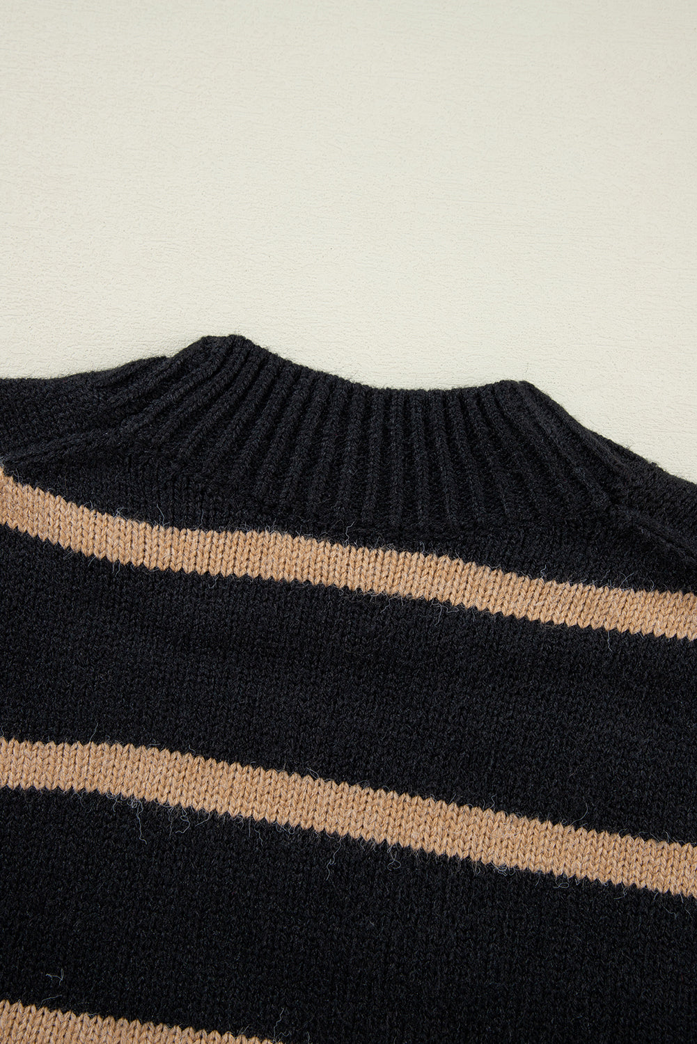Black Stripe Buttoned V Neck Drop Shoulder Loose Cardigan-Chaelisa's New Jammies