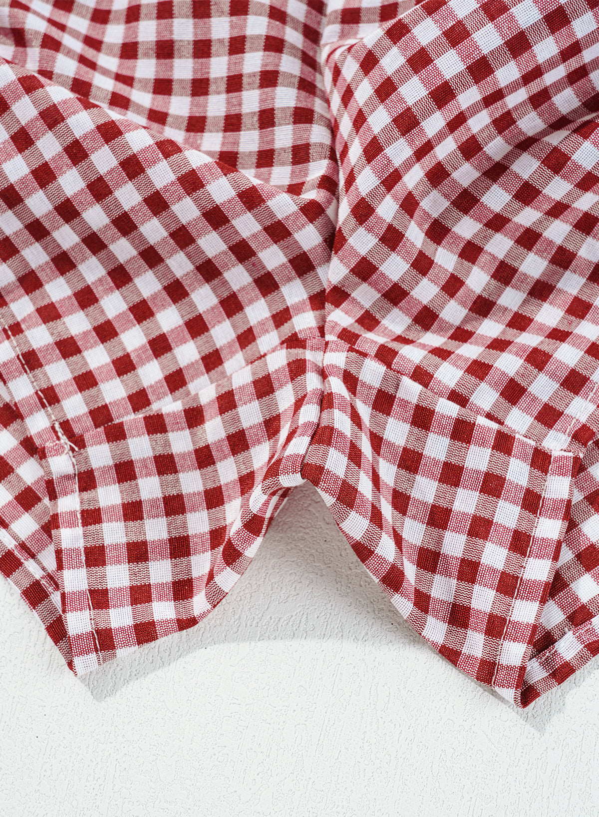 Red Plaid Gingham Printed High Waist Shorts-Chaelisa's New Jammies