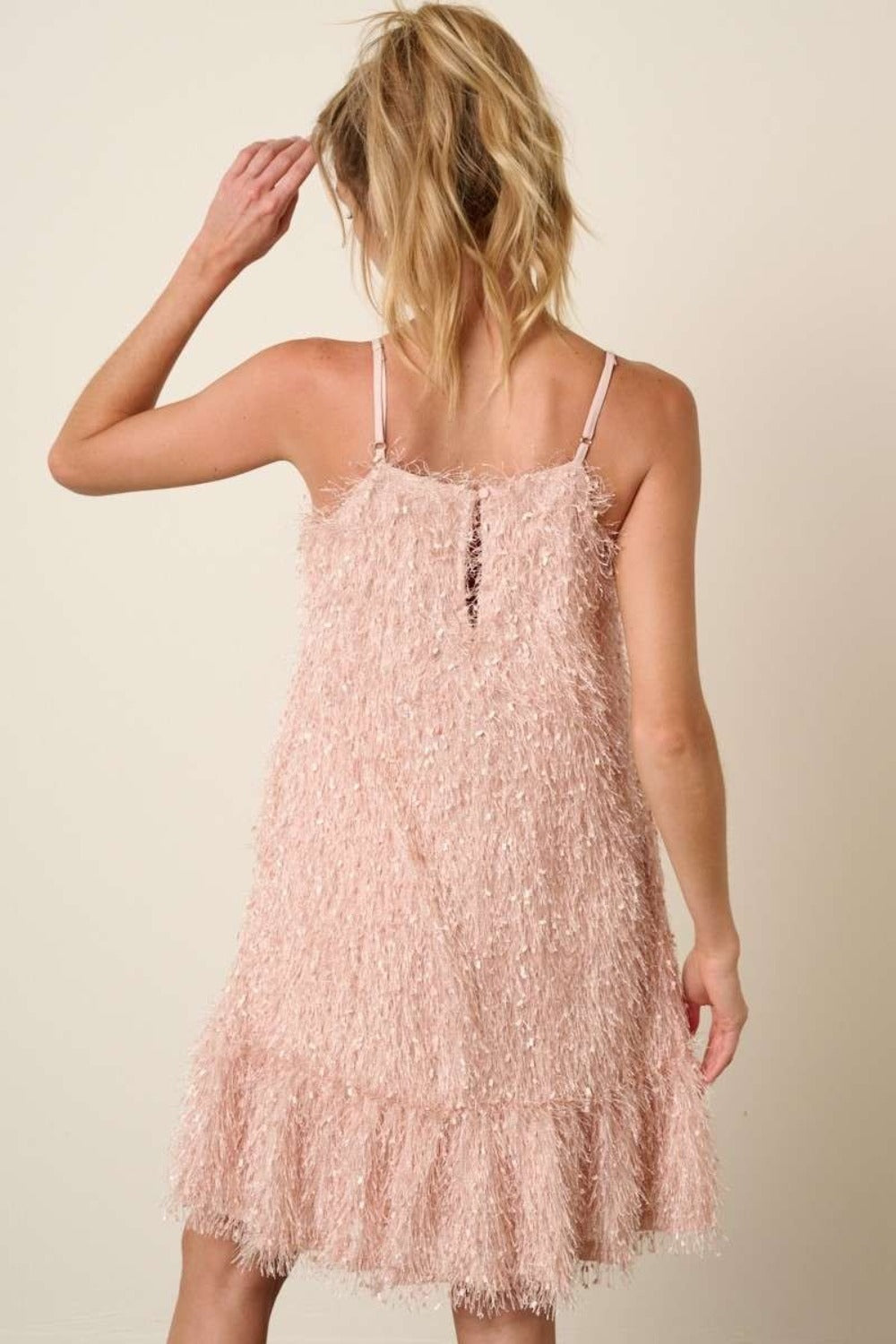 Mittoshop Feather Ruffle Hem Mini Cami Dress-Chaelisa's New Jammies