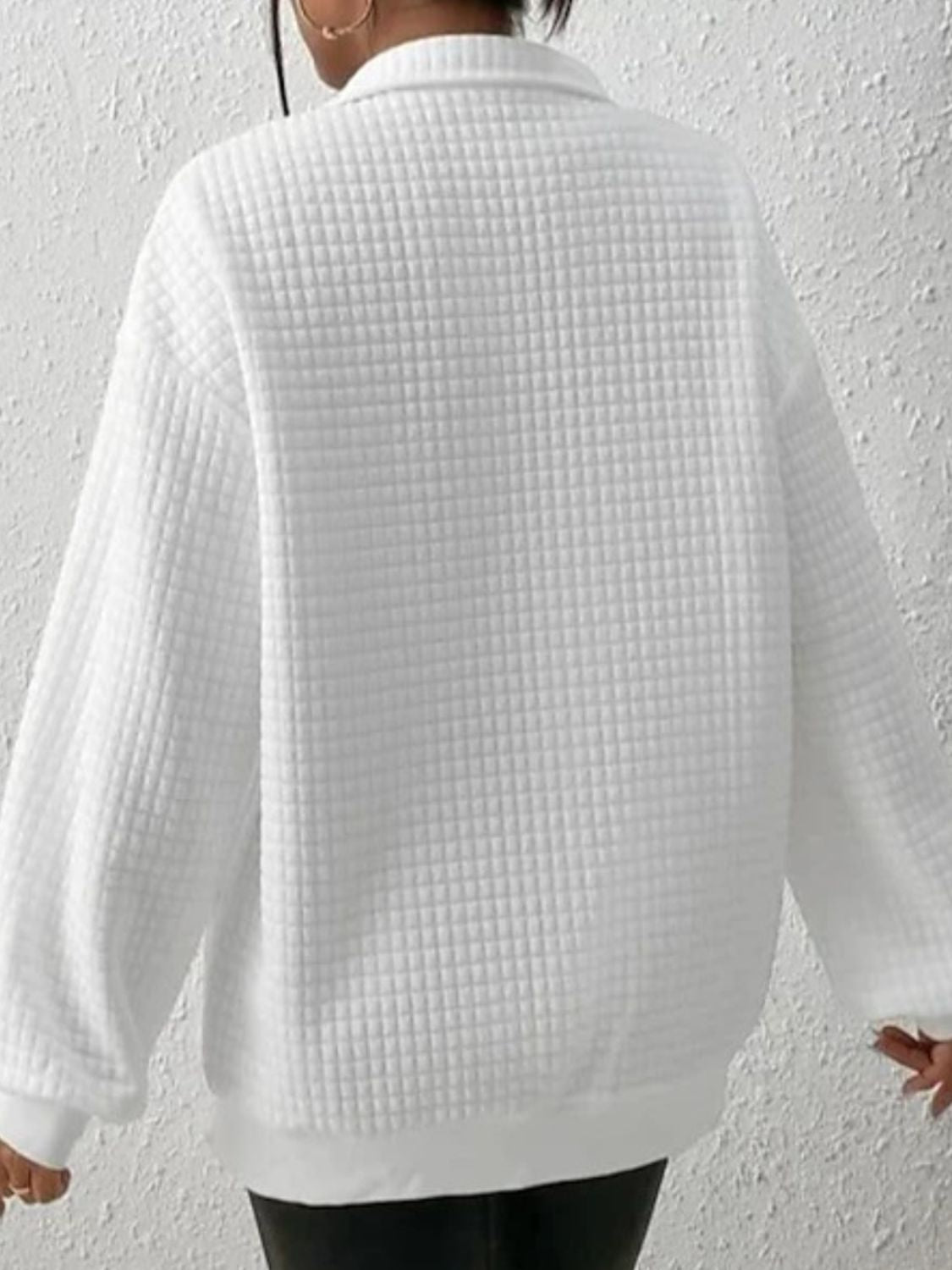 Collared Neck Long Sleeve Sweatshirt-Chaelisa's New Jammies