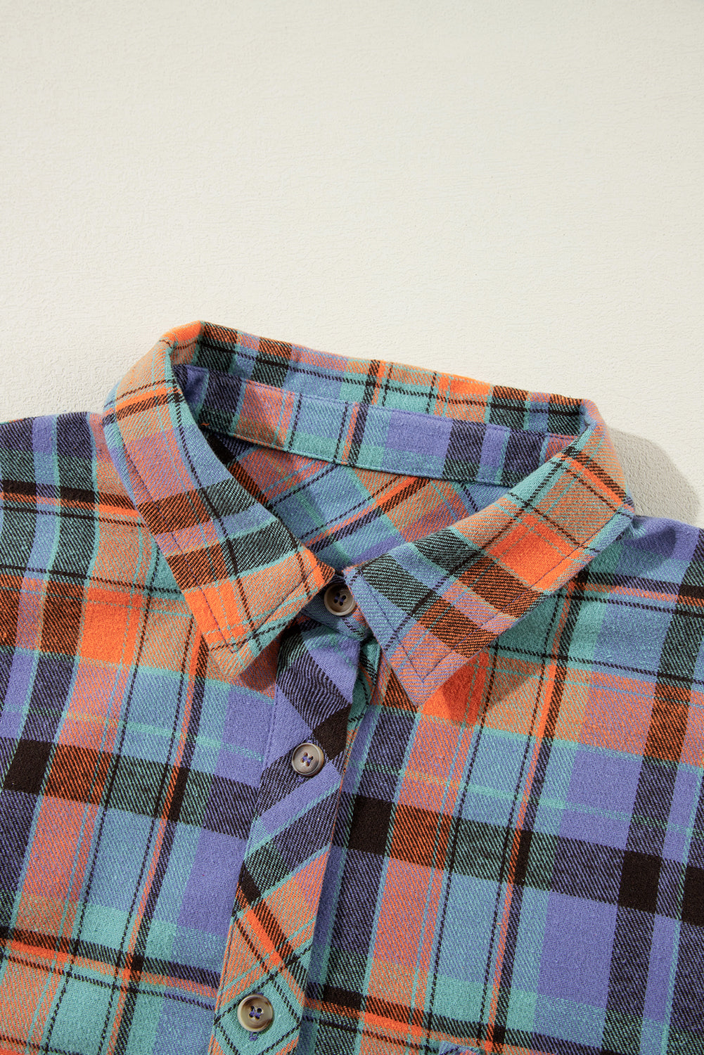 Red Plaid Print Drop Sleeve Loose Shirt-Chaelisa's New Jammies