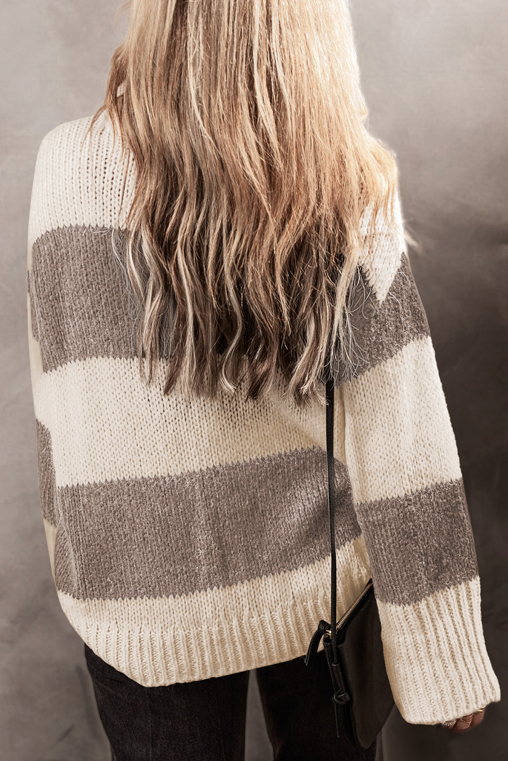 Simply Taupe Colorblock Loose Pullover Sweater-Chaelisa's New Jammies