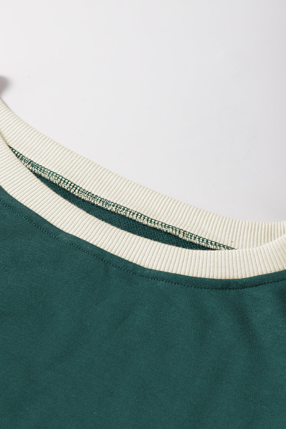 Evergreen Color Contrast Loose Pullover and Lace-up Waist Skort Set-Chaelisa's New Jammies