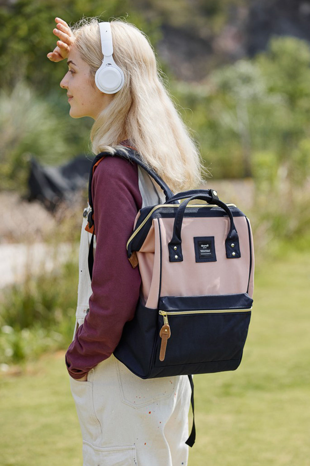 Himawari Waterproof Canvas Backpack Bag with Side Pockets-Chaelisa's New Jammies