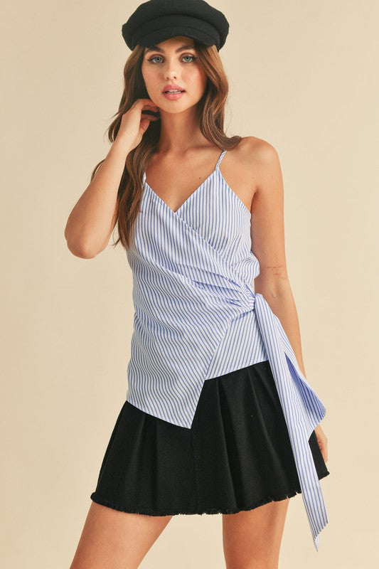 Aemi + Co Side Knotted Surplice Striped Cami-Chaelisa's New Jammies