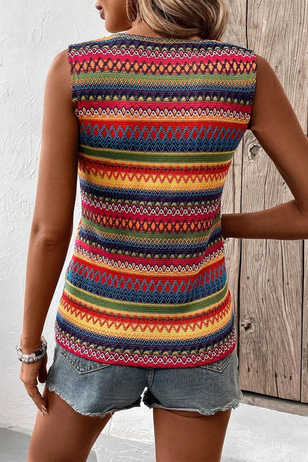 Contrast Round Neck Tank-Chaelisa's New Jammies
