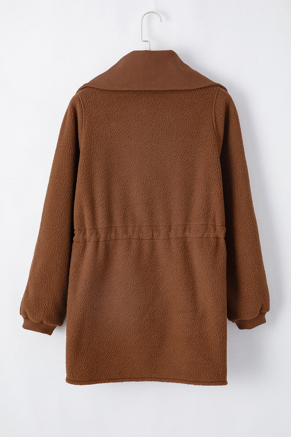Brown Half Zip Fleece Pullover Sweatshirt-Chaelisa's New Jammies