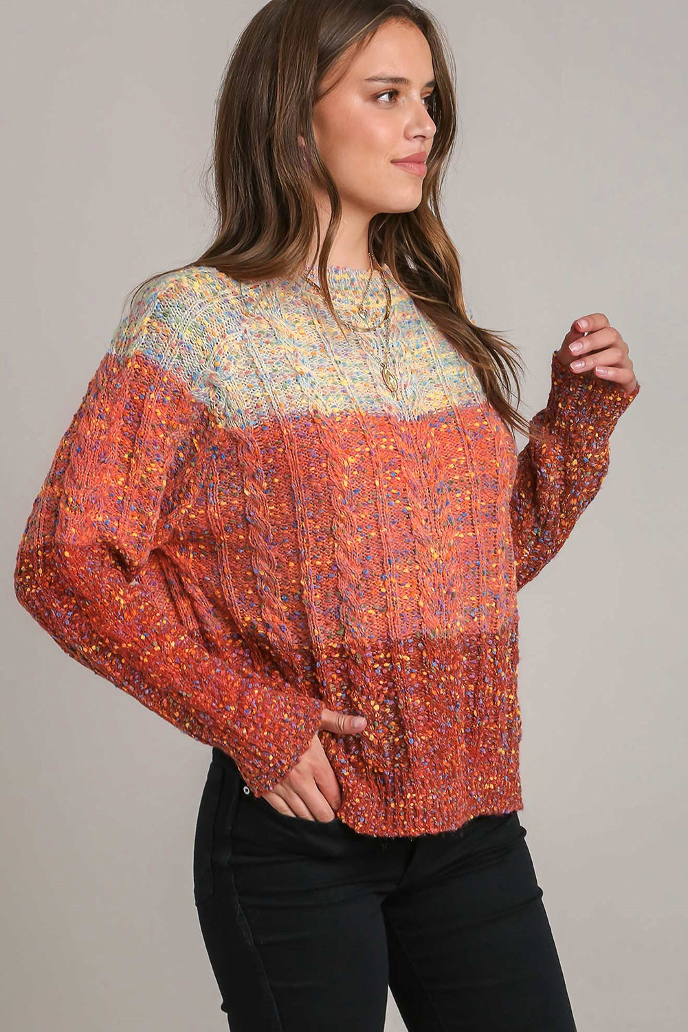 Multicolour Colorful Confetti Wool Ball Knitted Sweater-Chaelisa's New Jammies