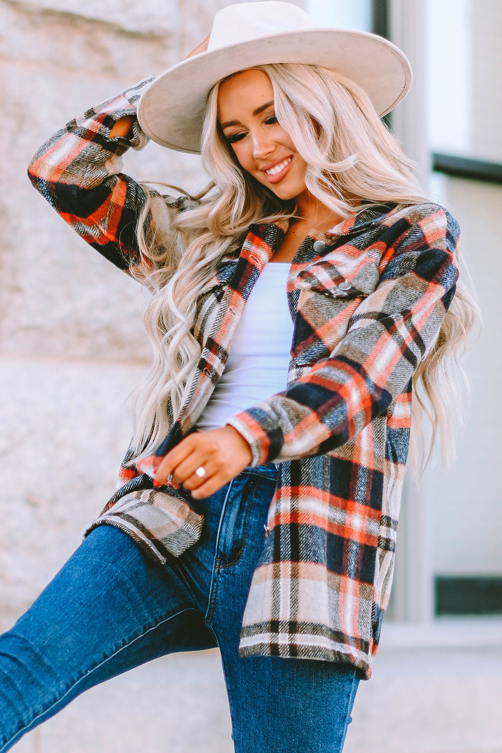 Multicolor Plaid Casual Button Up Flannel Shacket-Chaelisa's New Jammies
