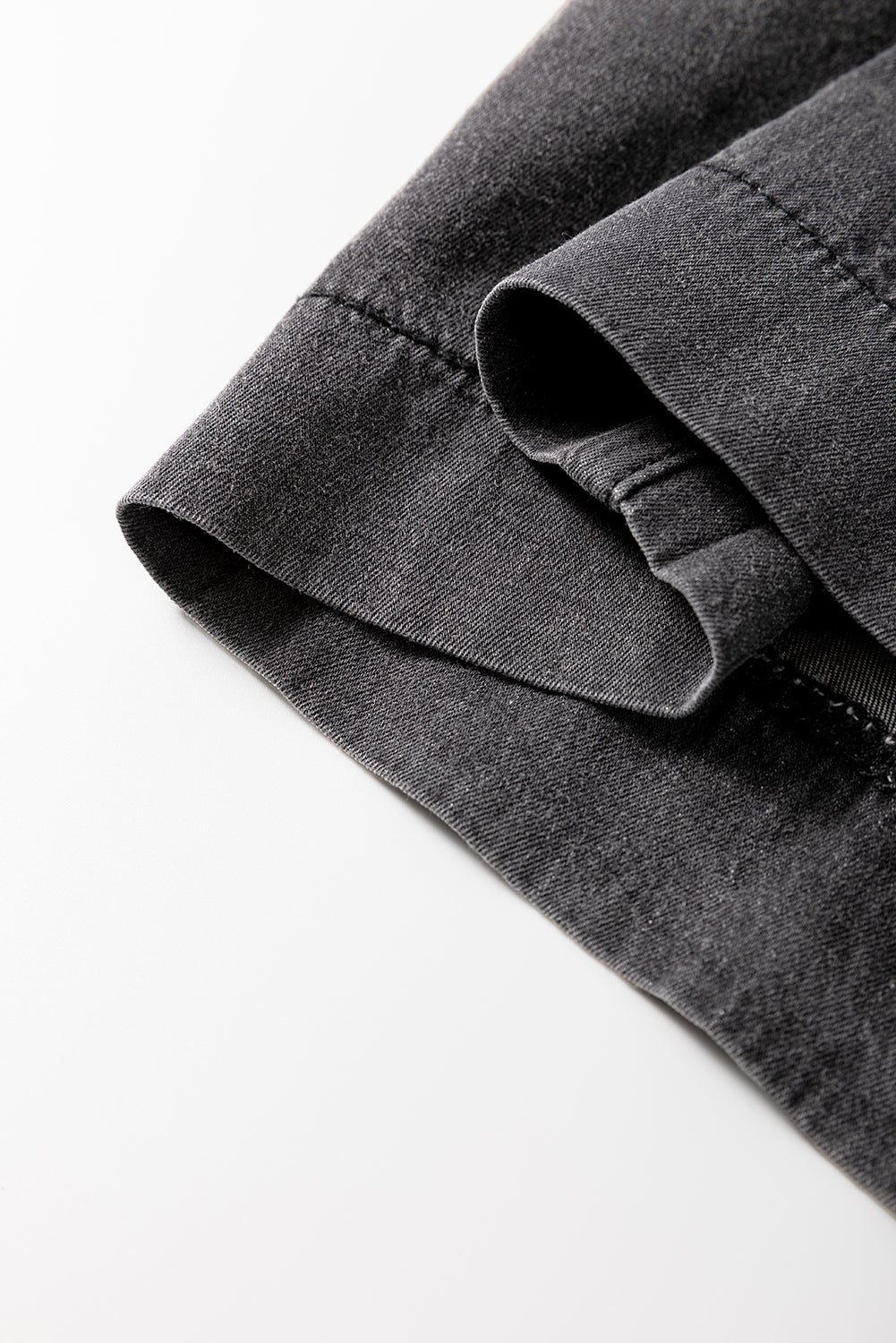 Carbon Grey Mineral Wash Button Fly Waist Wide Leg Jeans-Chaelisa's New Jammies