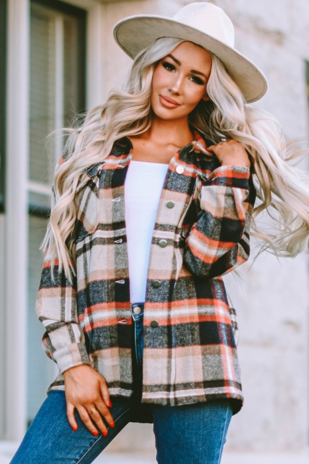 Multicolor Plaid Casual Button Up Flannel Shacket-Chaelisa's New Jammies