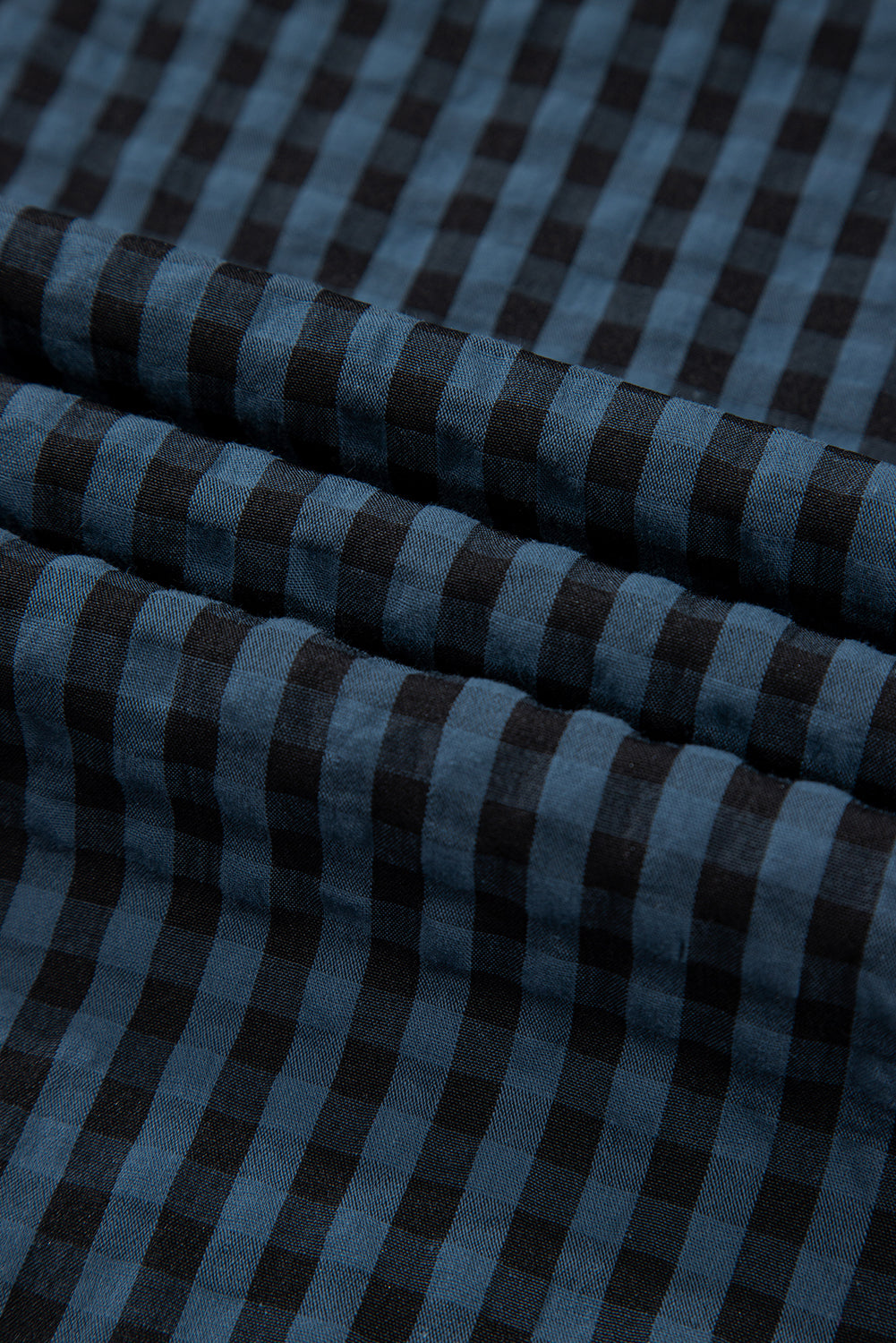 Sail Blue Plaid Print Buttoned Pocketed High Waist Overall-Chaelisa's New Jammies