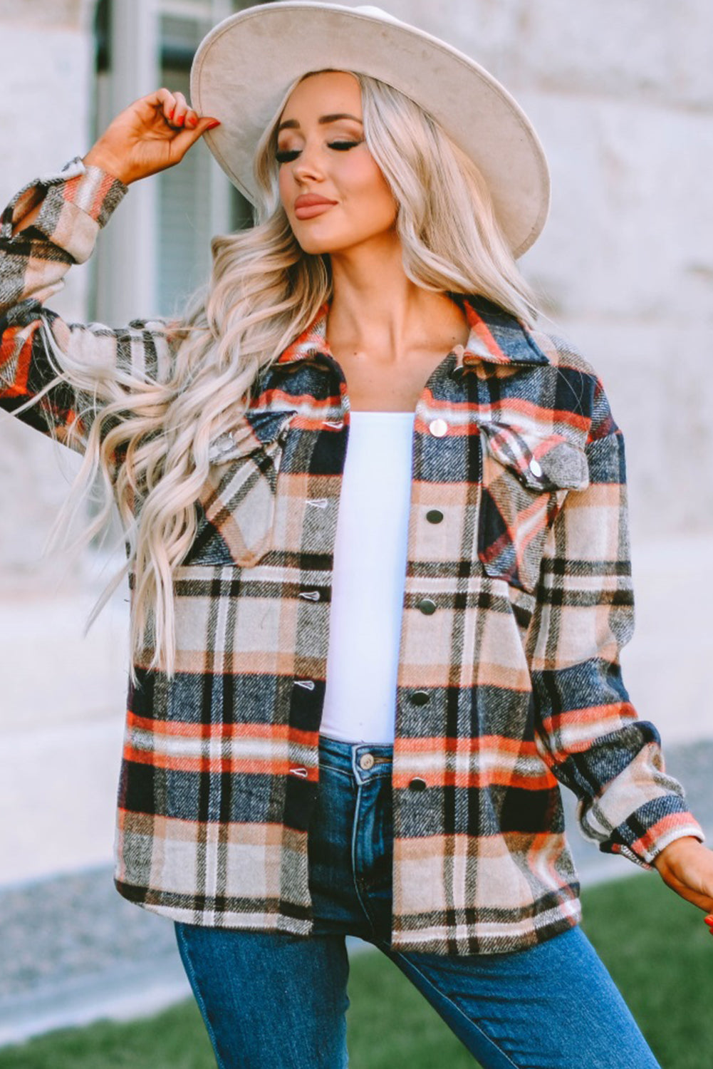 Multicolor Plaid Casual Button Up Flannel Shacket-Chaelisa's New Jammies