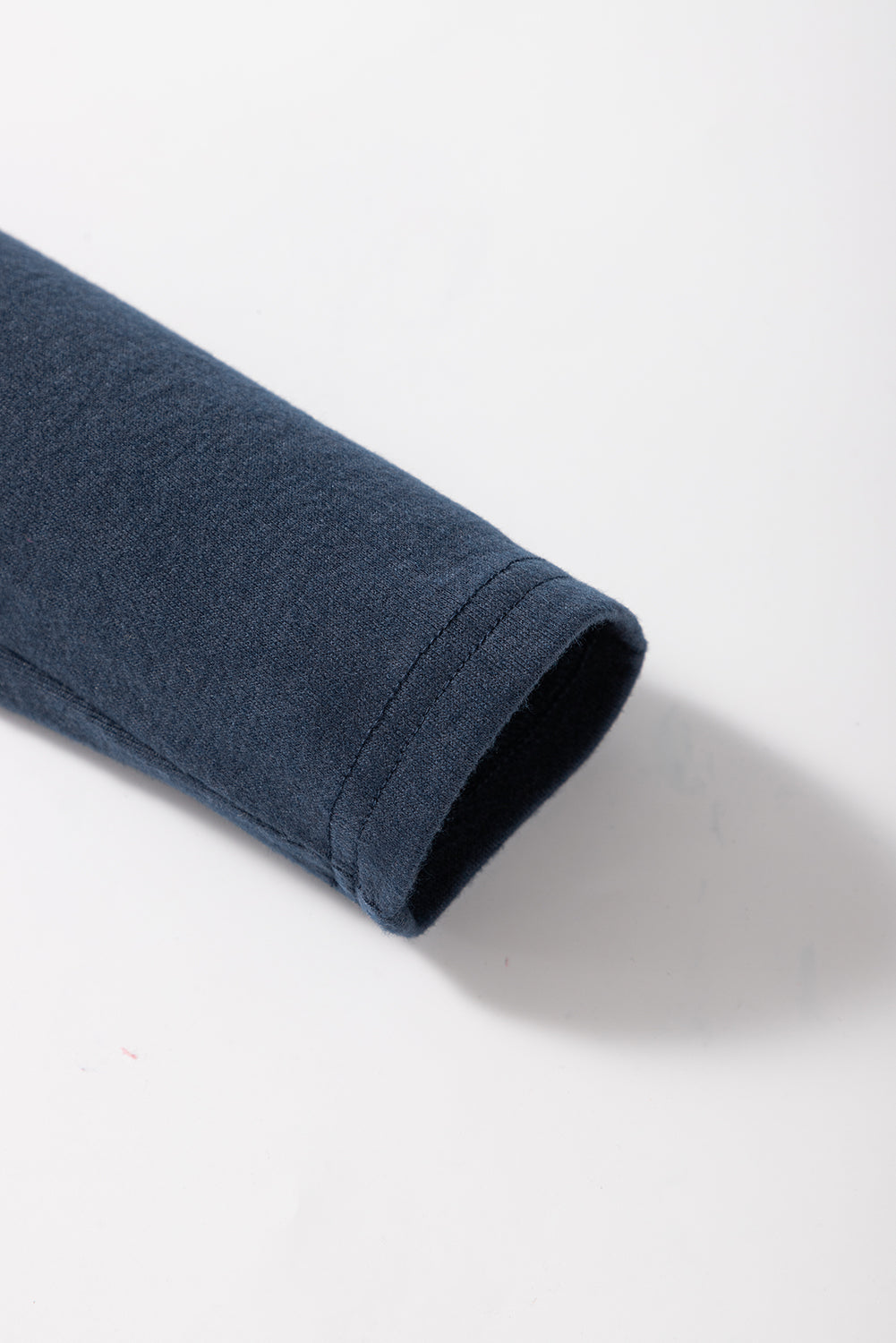 Dirty blue Notch V Neck Pocket Patched Long Sleeve T Shirt-Chaelisa's New Jammies