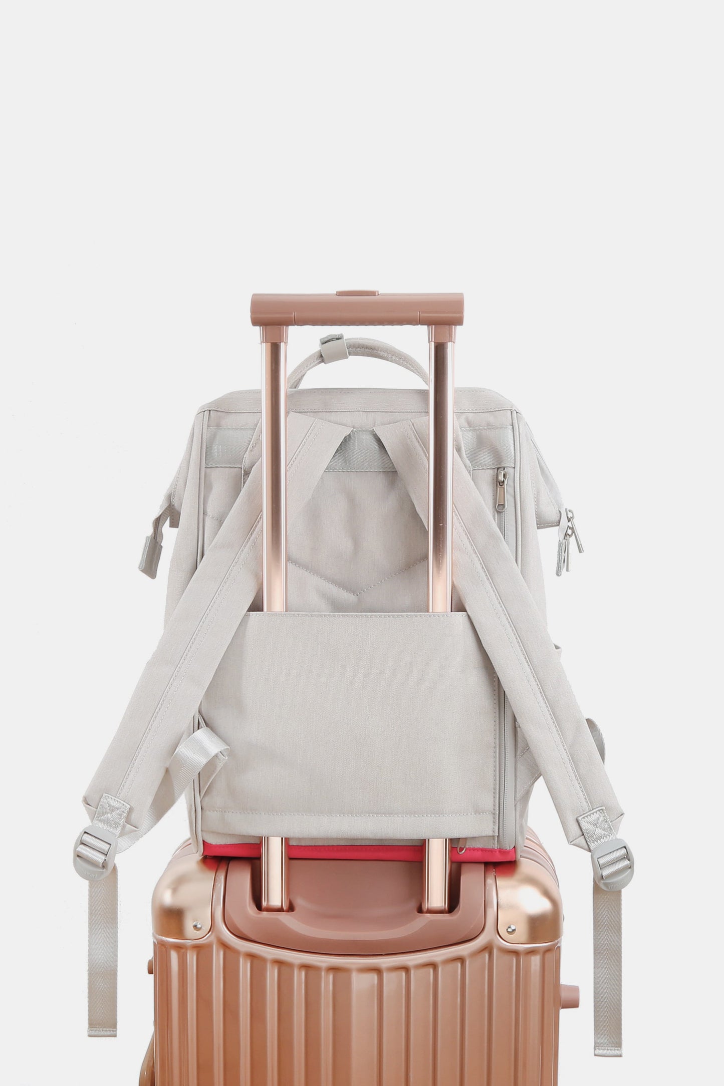 Himawari Contrast Waterproof Backpack Bag with External USB Port-Chaelisa's New Jammies
