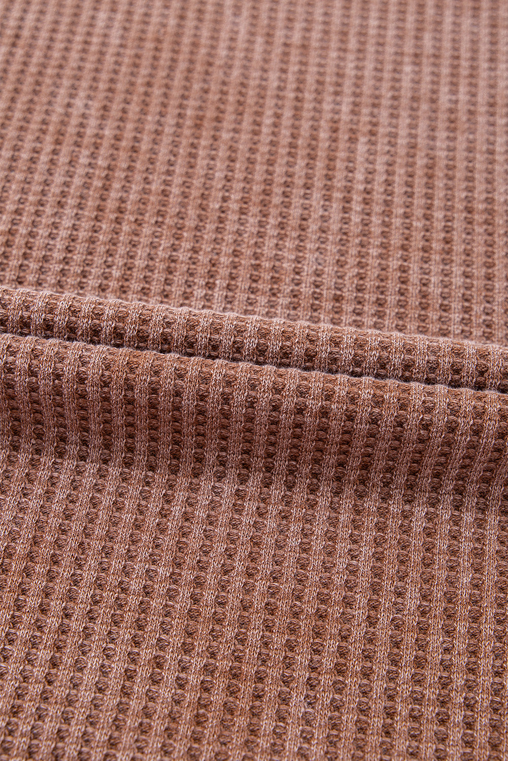 Coffee Waffle Knit Fringed High Low Loose Top-Chaelisa's New Jammies