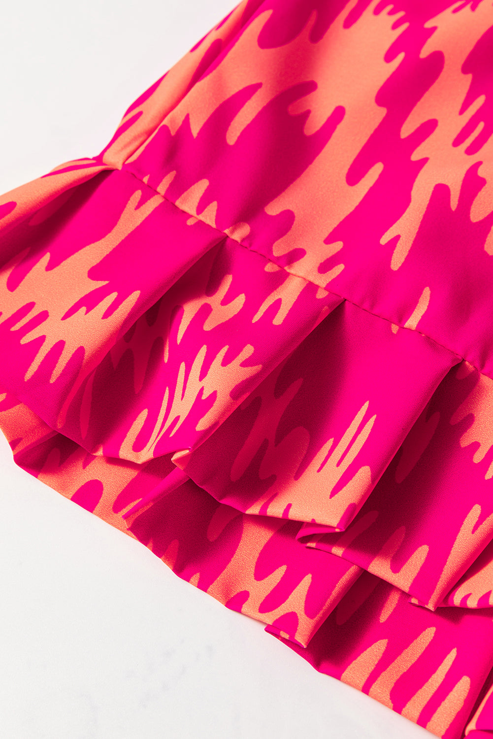 Rose Western Aztec Geometric Print Top and Ruffled Shorts Set-Chaelisa's New Jammies