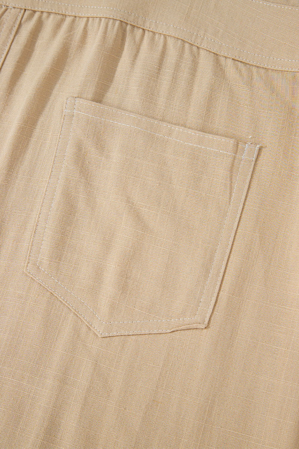 Parchment Side Buttons Sleeveless Overall Mini Dress-Chaelisa's New Jammies