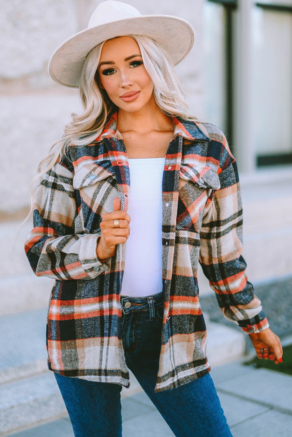 Multicolor Plaid Casual Button Up Flannel Shacket-Chaelisa's New Jammies