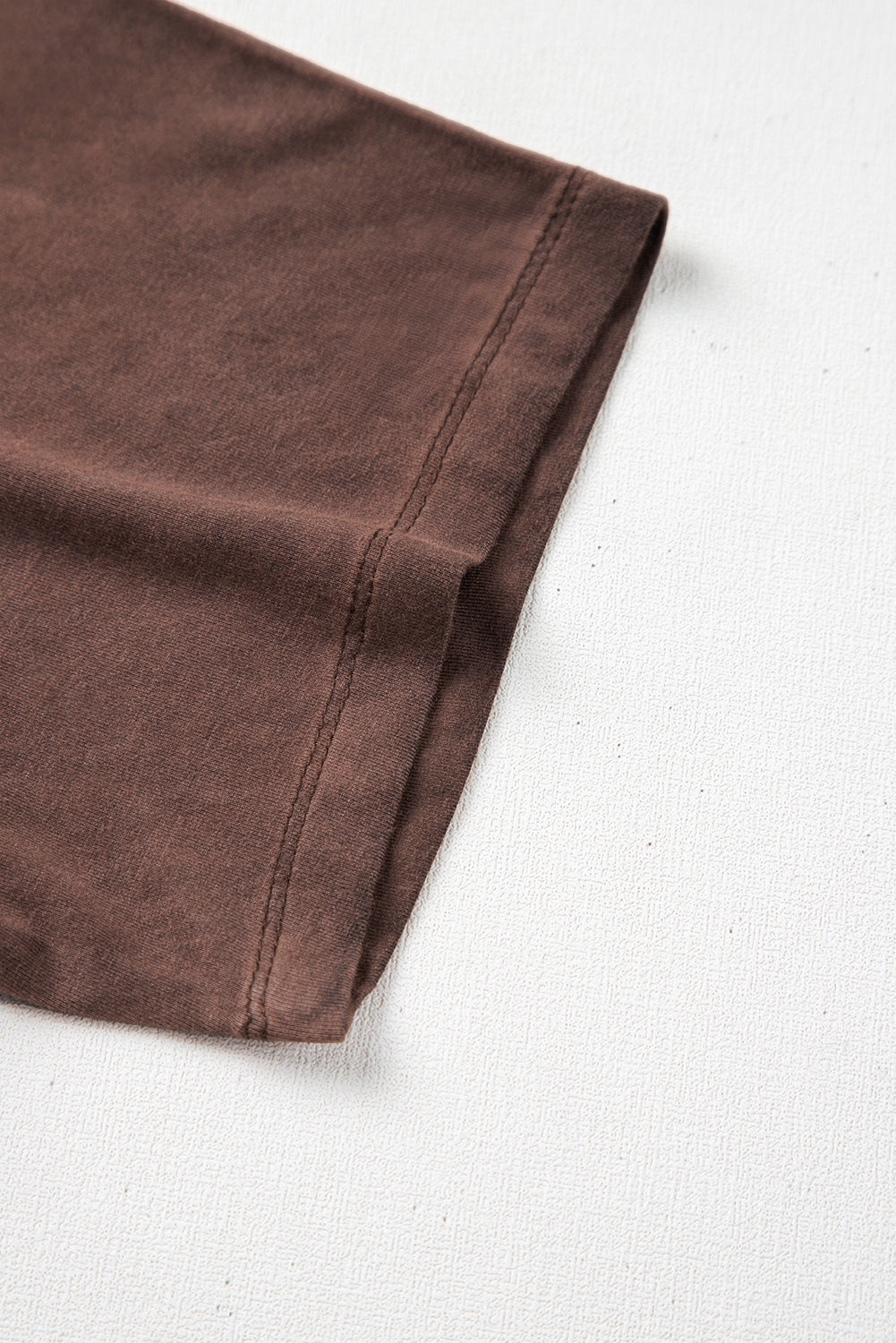 Chestnut Mineral Wash Criss Cross V Neck Casual T Shirt-Chaelisa's New Jammies