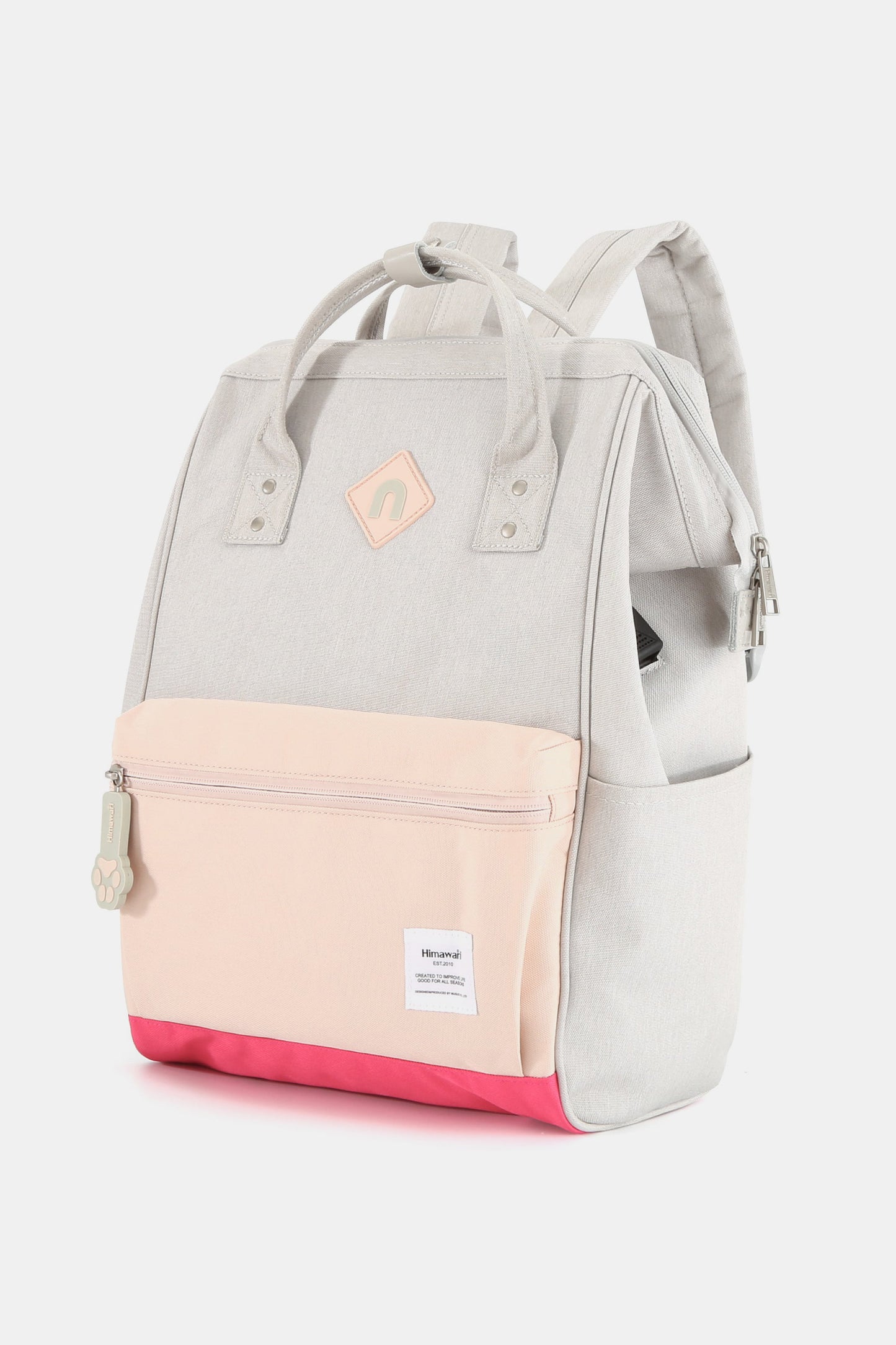 Himawari Contrast Waterproof Backpack Bag with External USB Port-Chaelisa's New Jammies