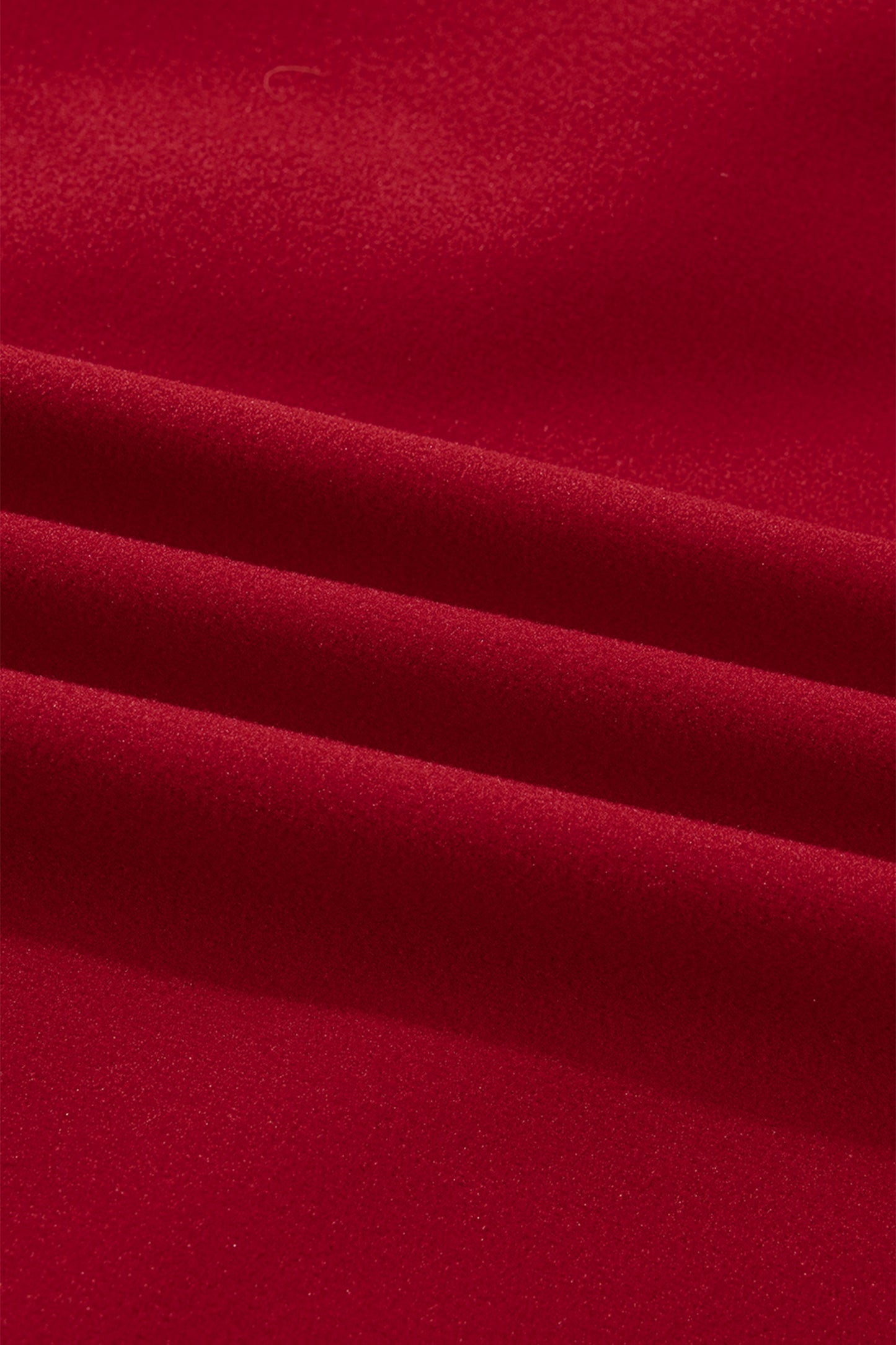 Racing Red Contrast Cuffed Drop Shoulder Zip up Tunic Hoodie