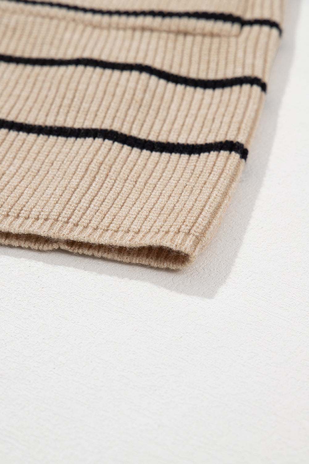 Black Stripe Side Pockets Open Front Cardigan-Chaelisa's New Jammies