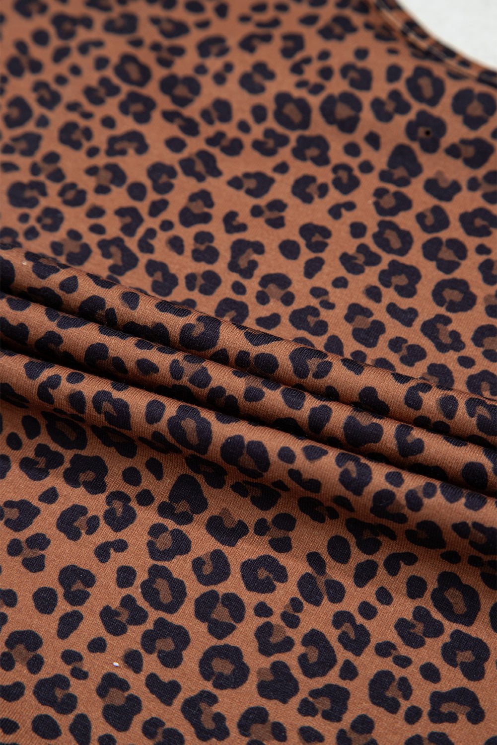 Brown Leopard Printed Sleeveless Scoop Neck Bodysuit-Chaelisa's New Jammies